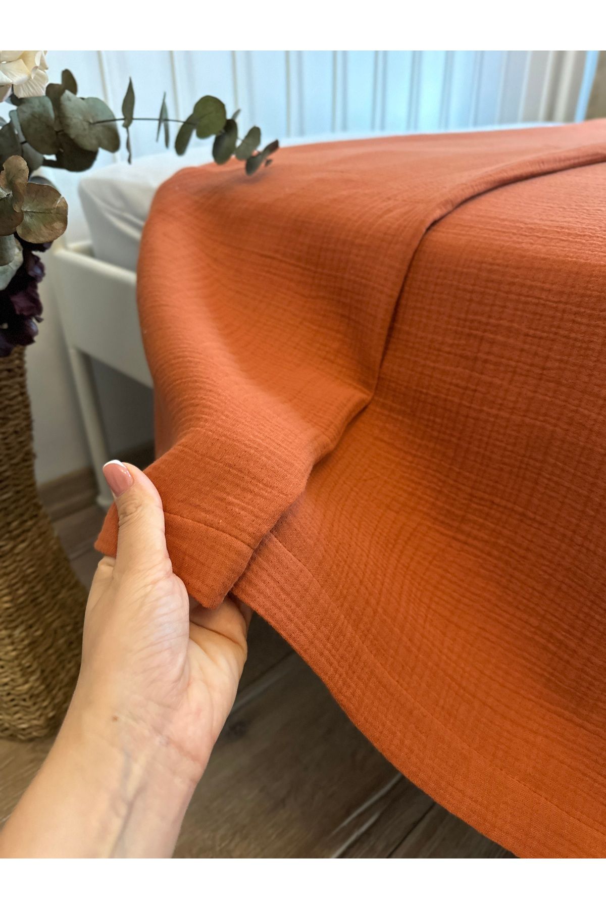 4 Kat Müslin Pamuklu Kiremit Örtü