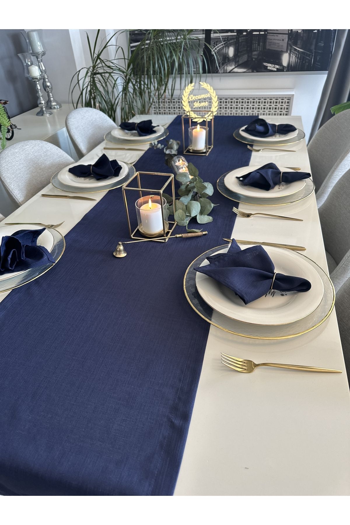 Keten Dokulu Lacivert Runner