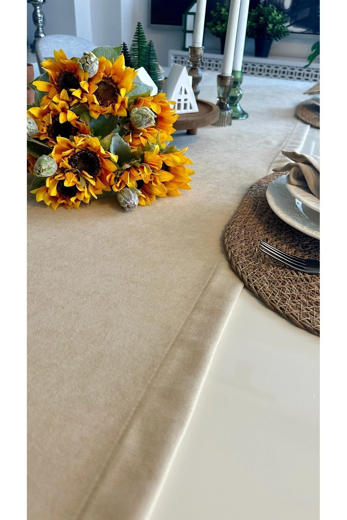 Kadife Dokulu Dertsiz, Leke Tutmaz Runner - 5