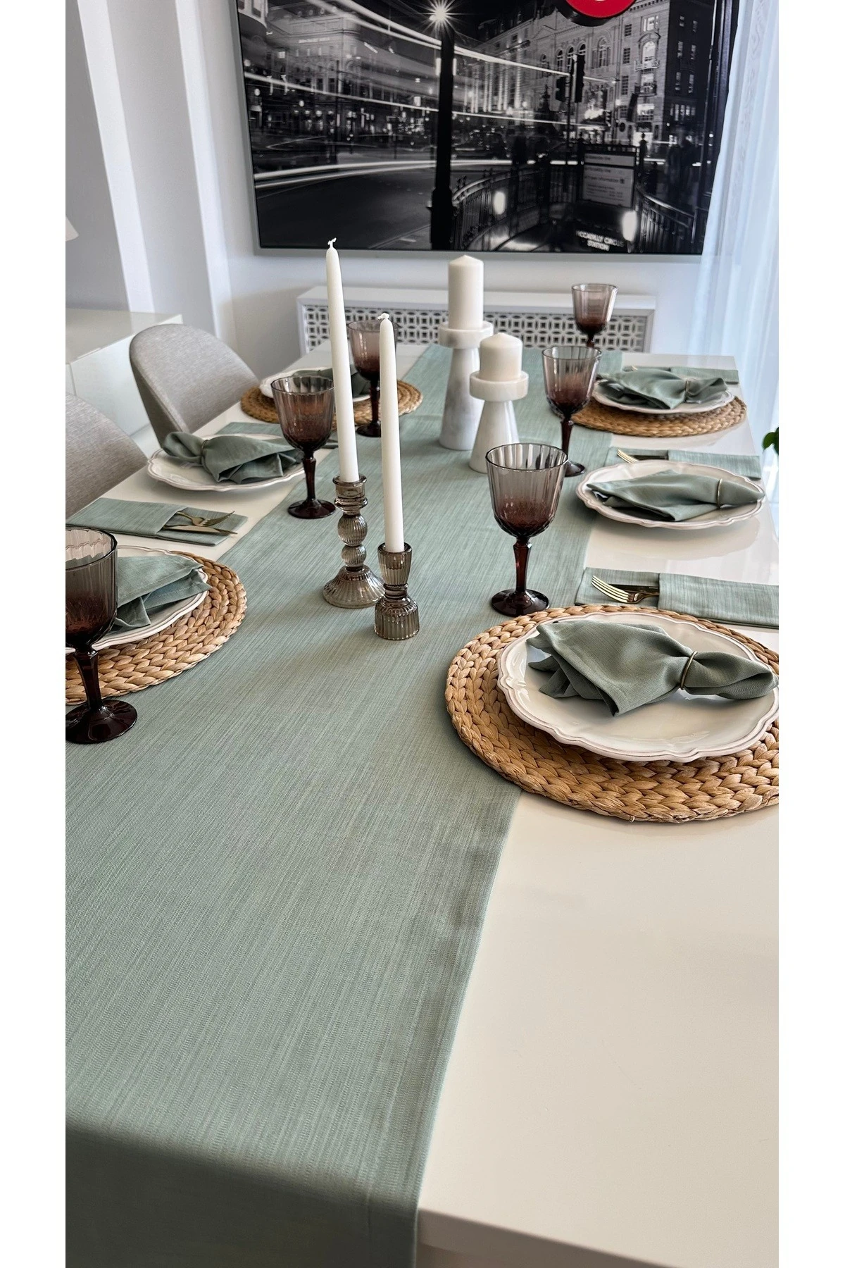 Keten Dokulu Çağla Yeşili Dertsiz Runner