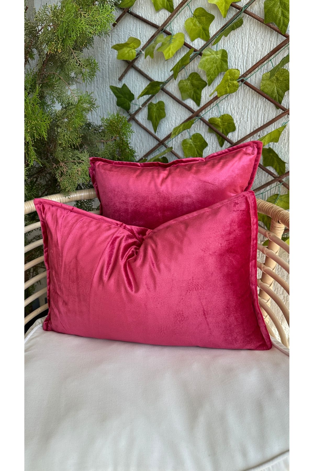 İthal Kadife Düz Kırlent Kılıfı