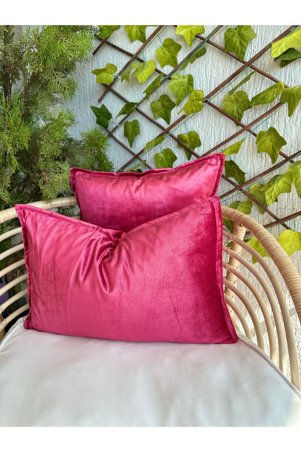 İthal Kadife Düz Kırlent Kılıfı