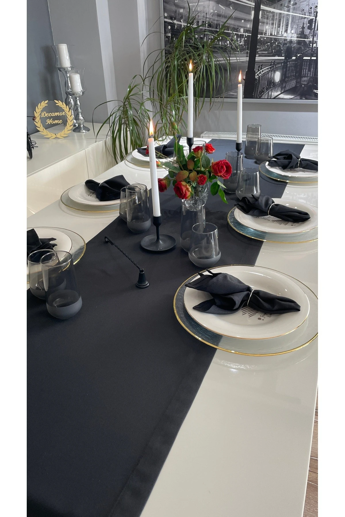 Thick Linen Bej Dertsiz Uzun Runner