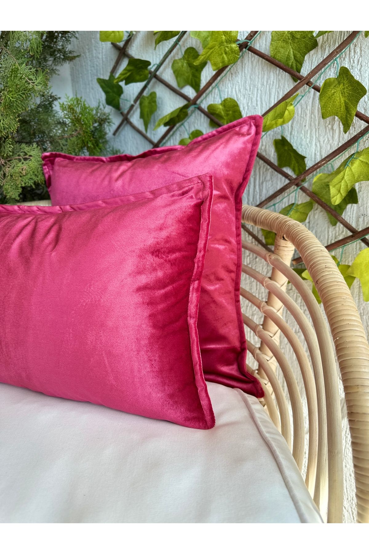 İthal Kadife Düz Kırlent Kılıfı