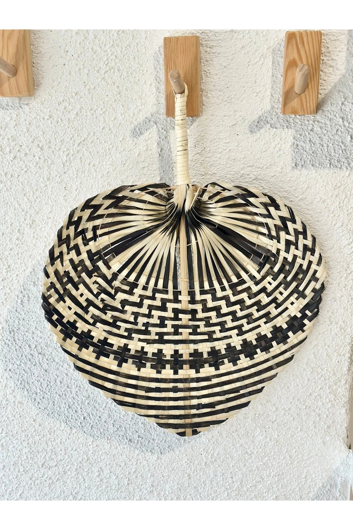 Bohem Hasır Duvar Dekoru Siyah 40 x 32 cm