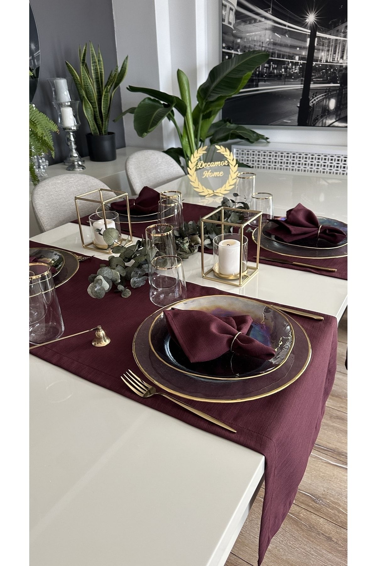 Keten Dokulu Mürdüm Kısa Runner