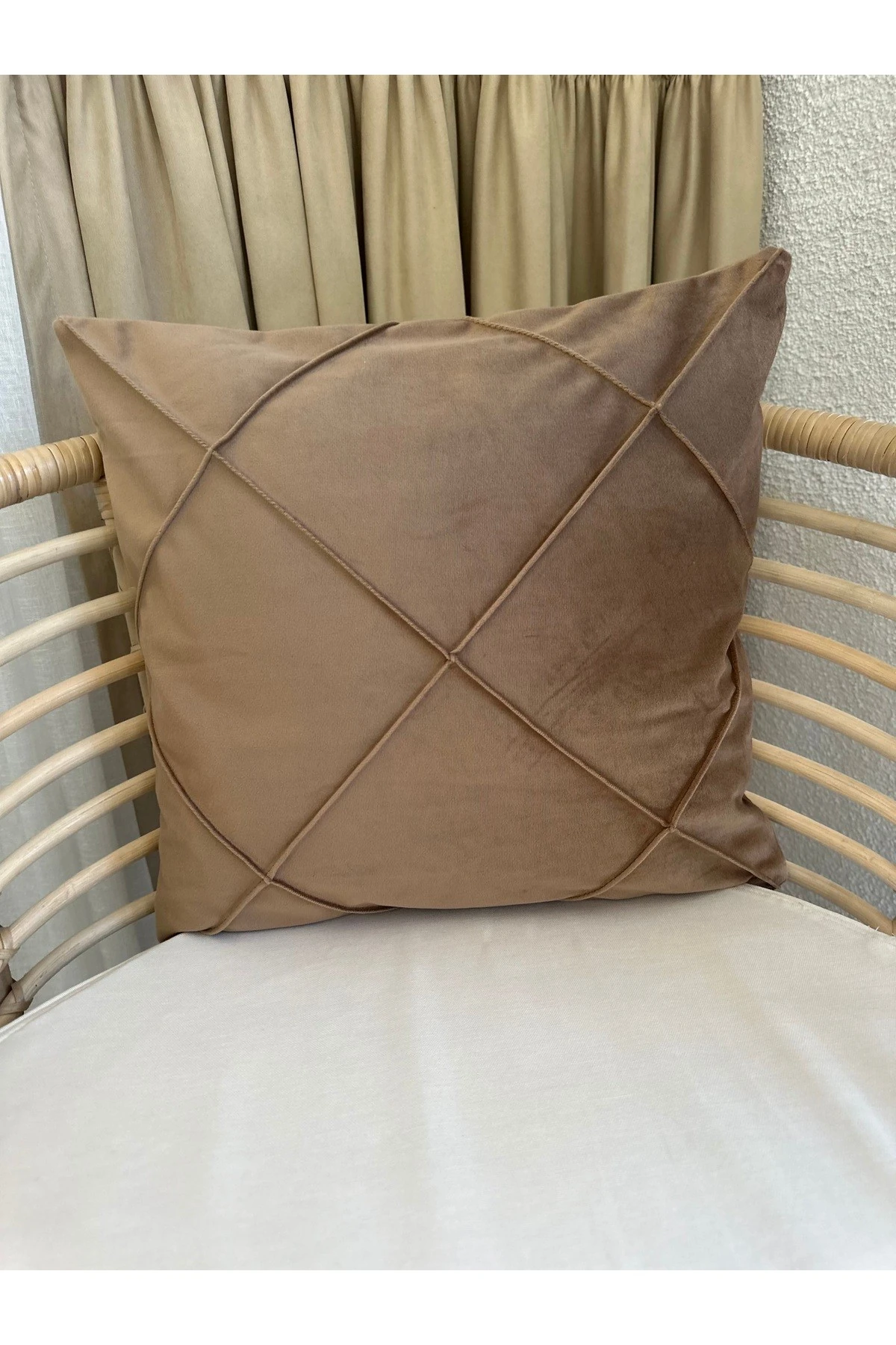 Bronz - Kahverengi Salon Kırlent Kılıfı desen5