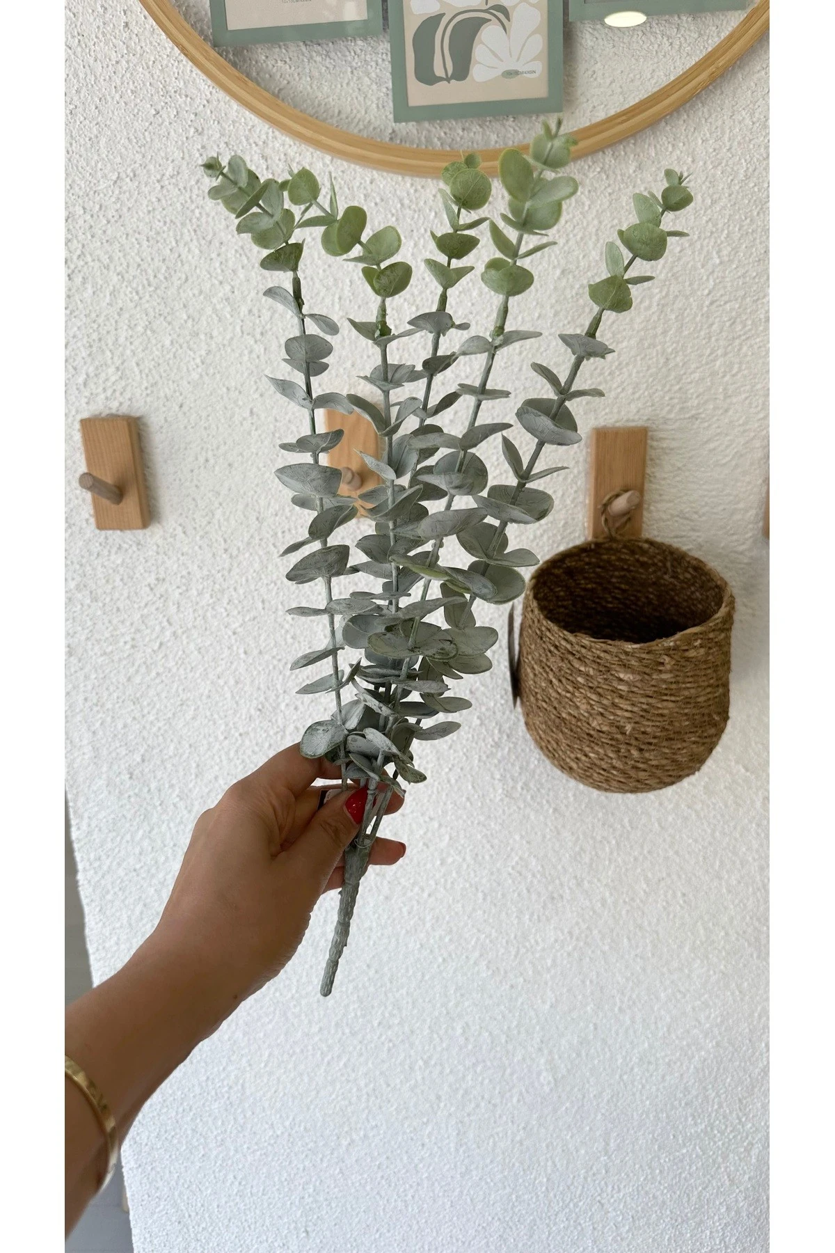 1. Kalite Yapay Pinterest Model Okaliptus 45 cm