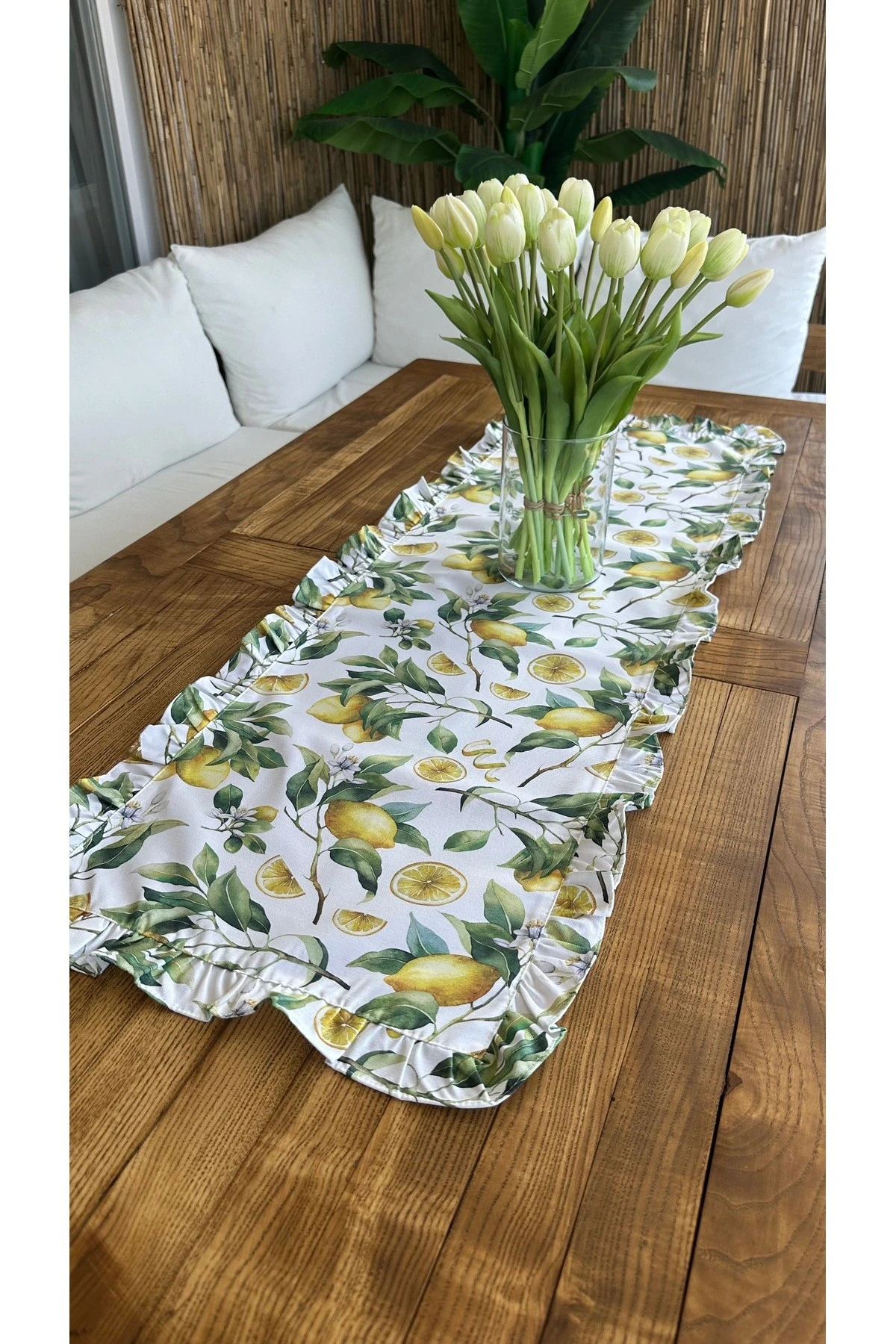 Desenli Tam Fırfırlı Runner Su İtici Özellikli