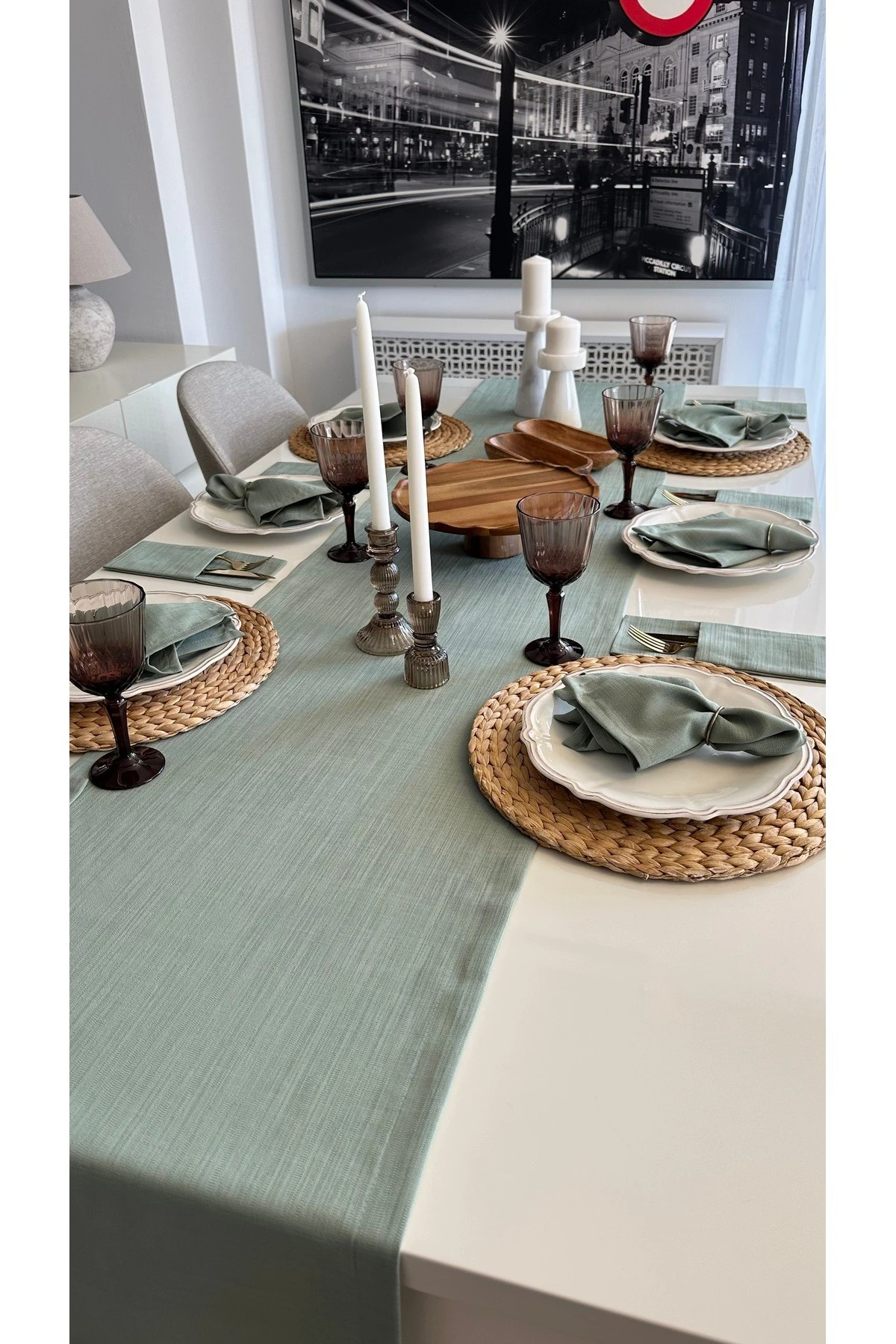 Keten Dokulu Çağla Yeşili Dertsiz Runner