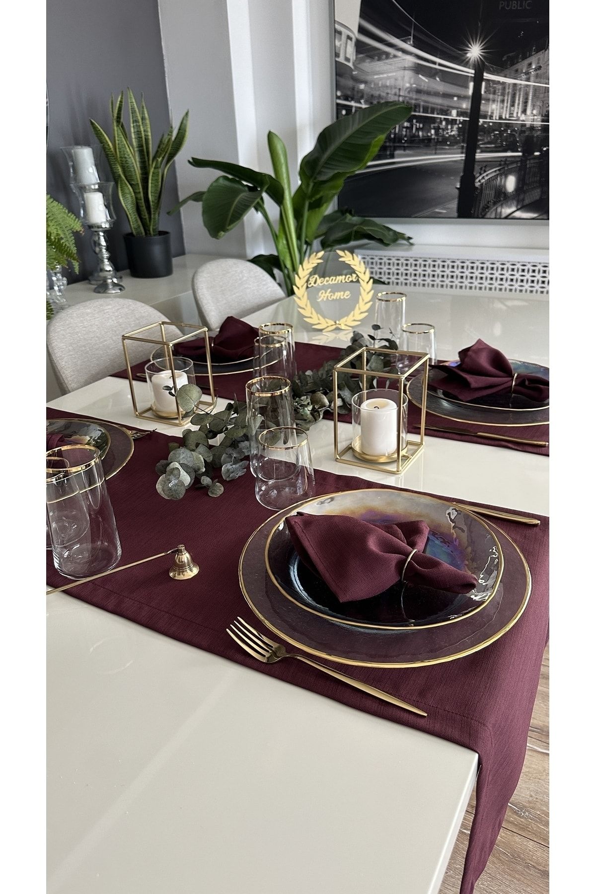 Keten Dokulu Mürdüm Kısa Runner