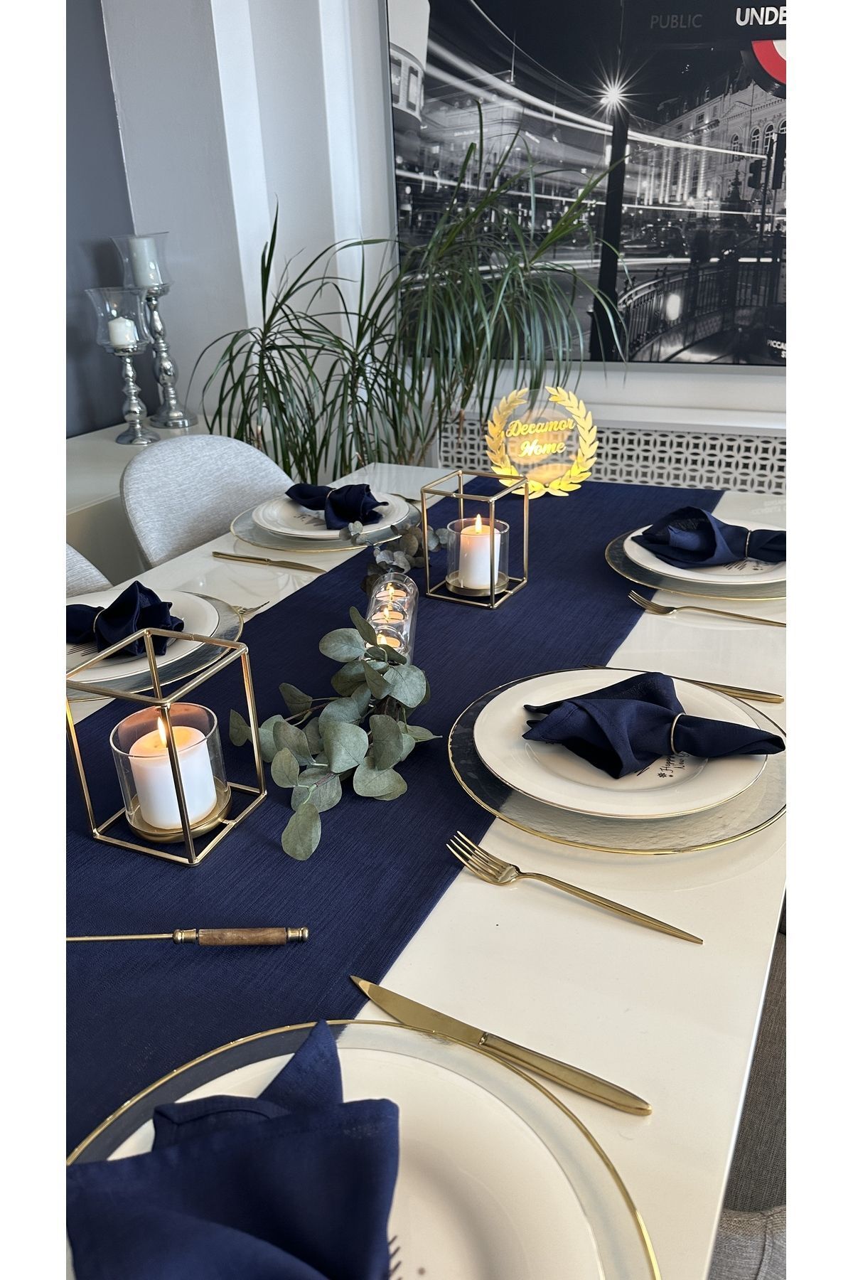 Keten Dokulu Lacivert Runner