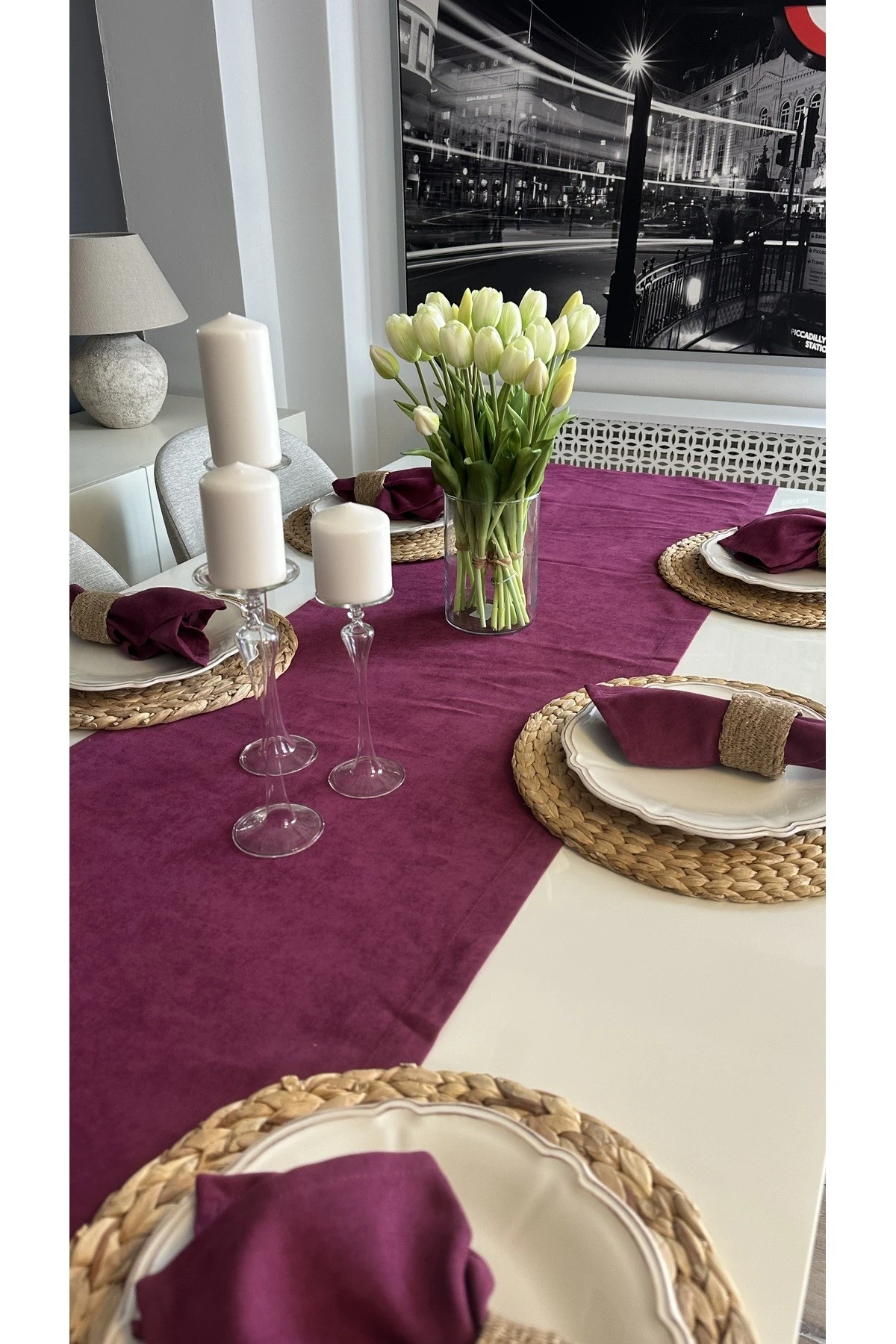 Kadife Dokulu Dertsiz, Leke Tutmaz Düz Model Runner - 5