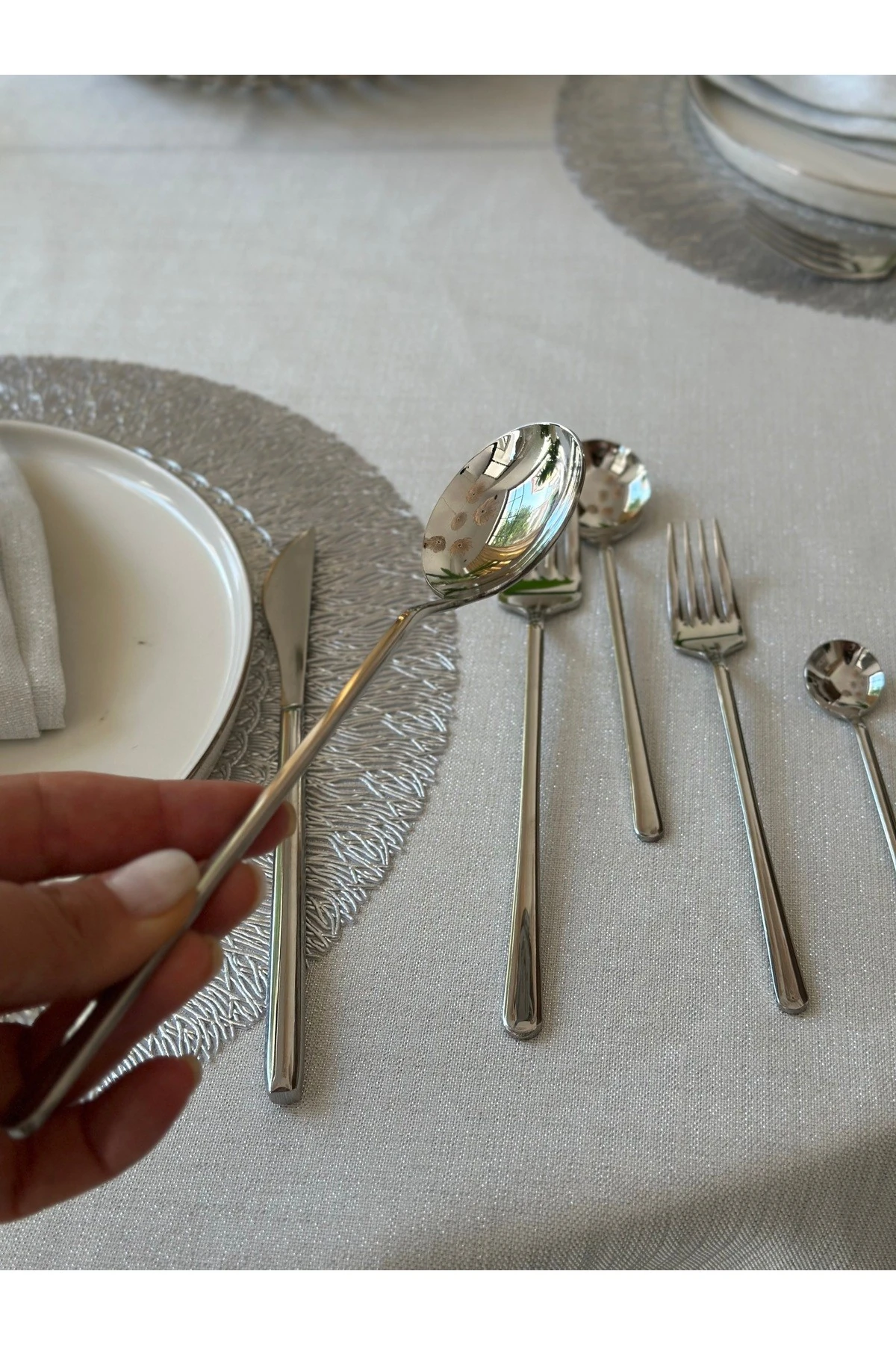 Gold-Gümüş Metal 36 Parça Çatal Kaşık Bıçak Takımı