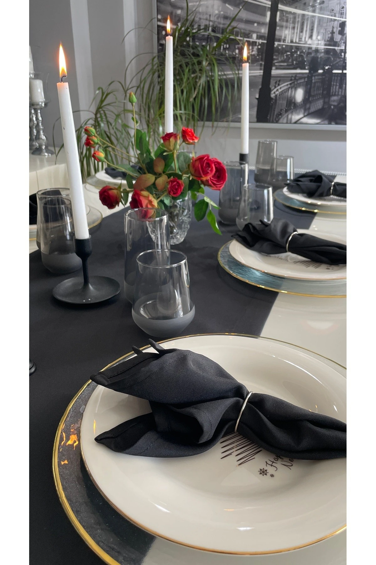 Thick Linen Bej Dertsiz Uzun Runner