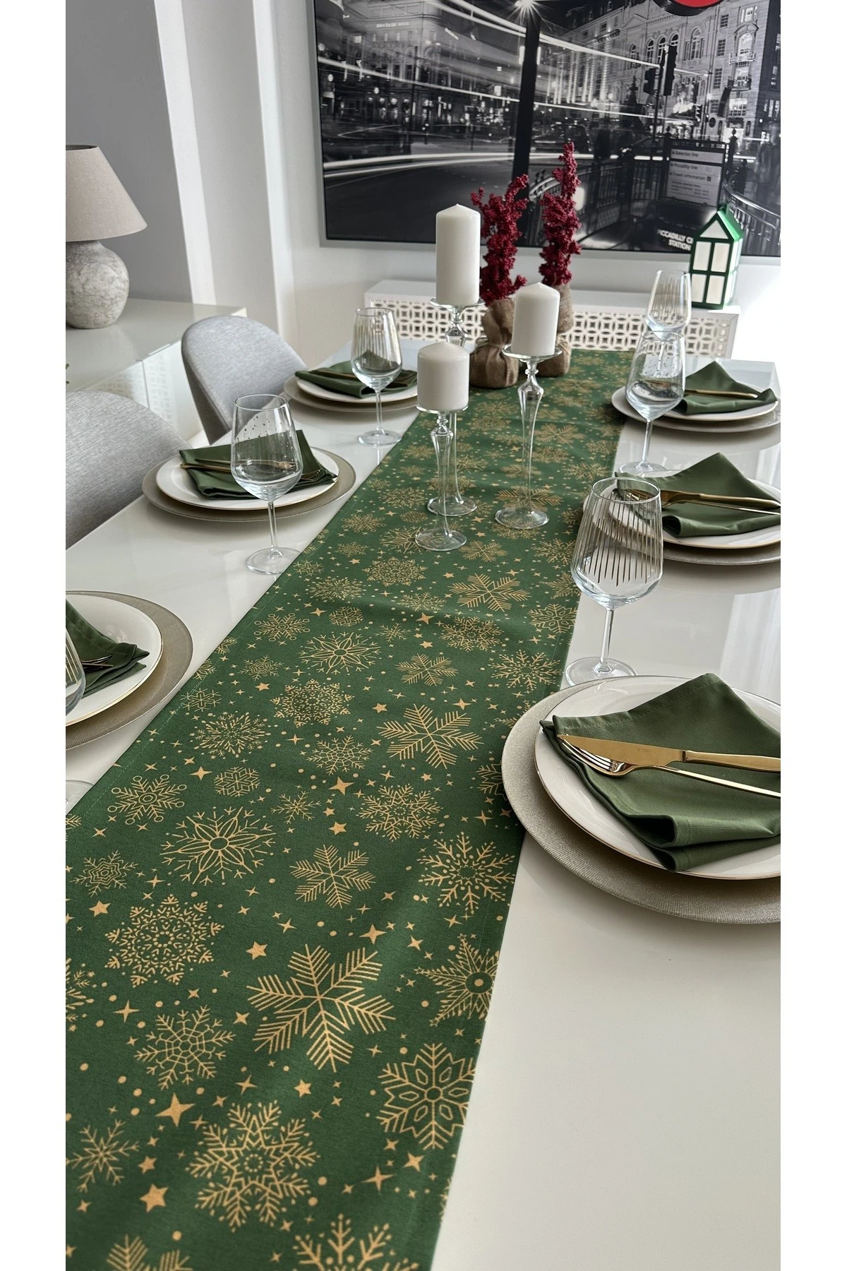 Yeni Yıl Temalı Runner Yılbaşı Masası - 2