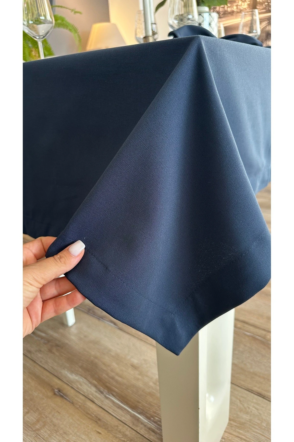 Pamuklu Kumaş Leke Tutmaz Sıvı Geçirmez Dertsiz Kumaş Masa Örtüsü