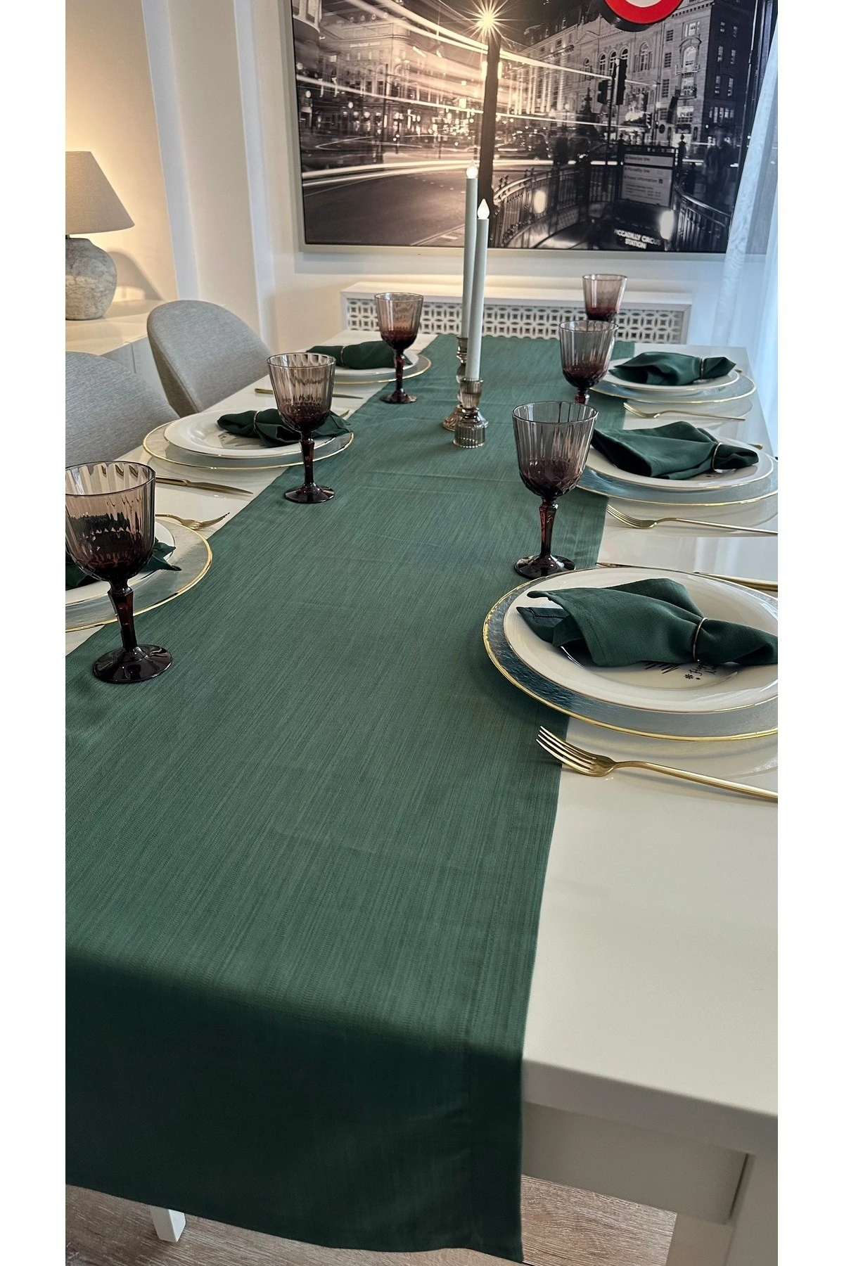 Keten Dokulu Haki Yeşil Dertsiz Runner