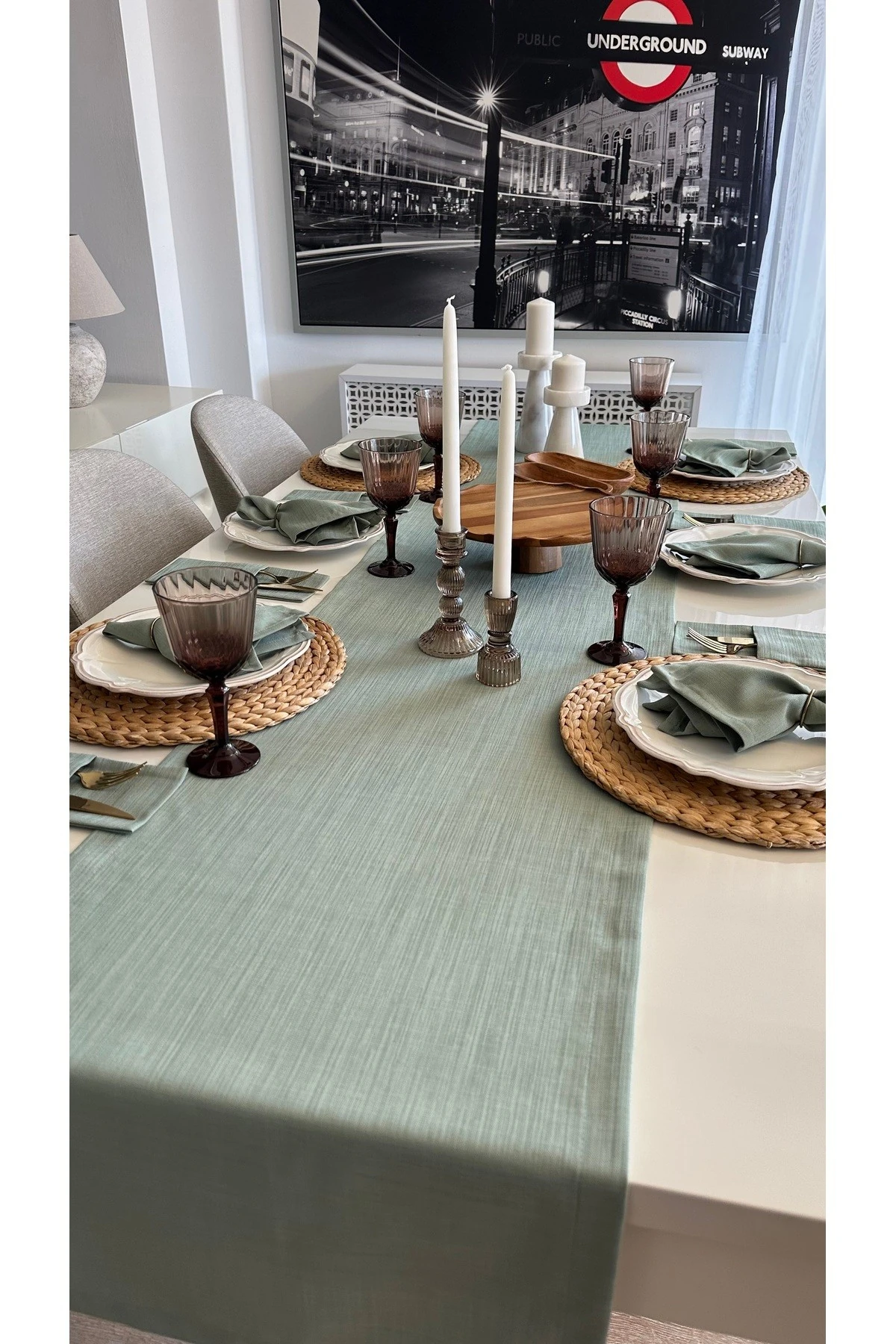 Keten Dokulu Çağla Yeşili Dertsiz Runner