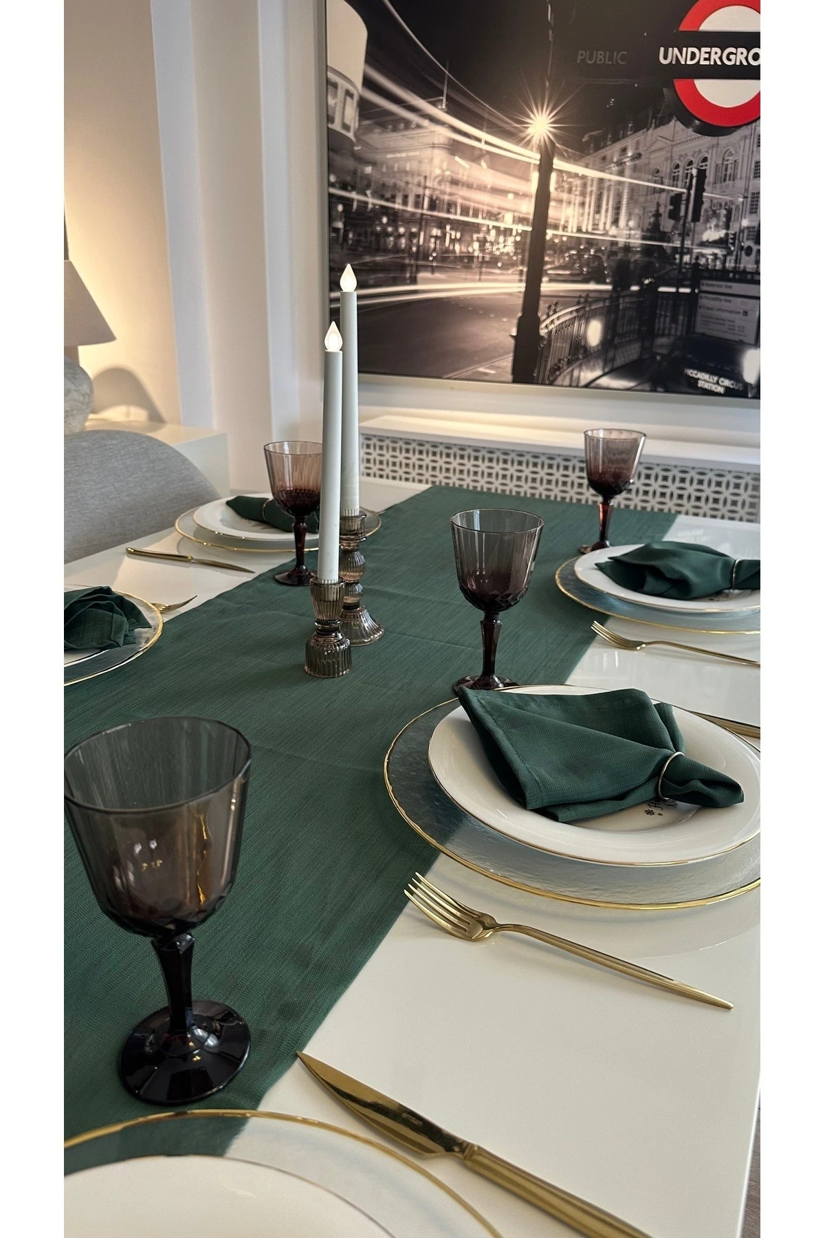 Keten Dokulu Haki Yeşil Dertsiz Runner