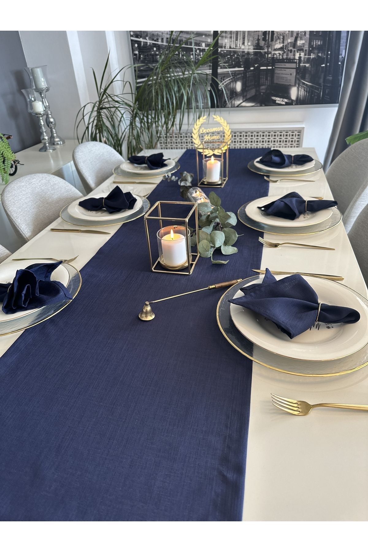 Keten Dokulu Lacivert Runner