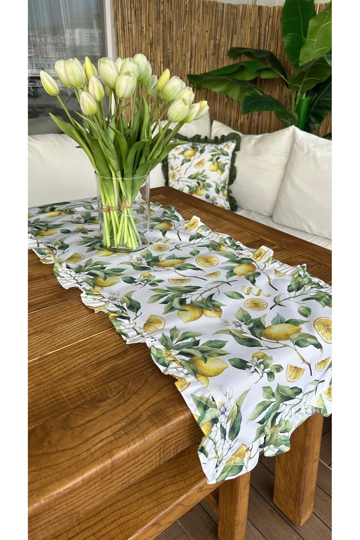 Desenli Tam Fırfırlı Runner Su İtici Özellikli