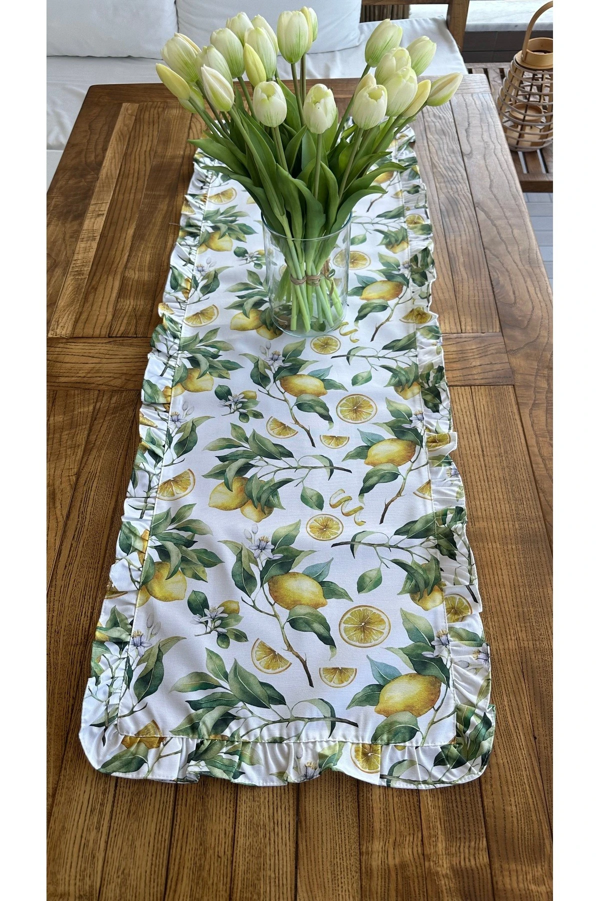 Desenli Tam Fırfırlı Runner Su İtici Özellikli