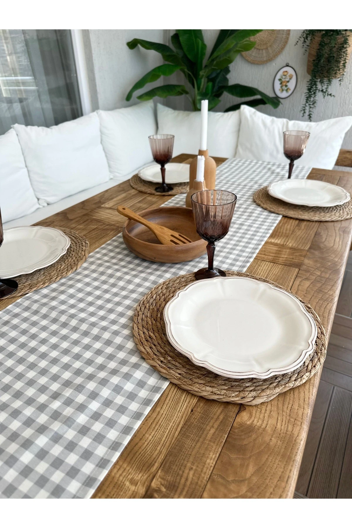 Leke Tutmaz Sıvı Geçirmez Pötikareli Runner - 5