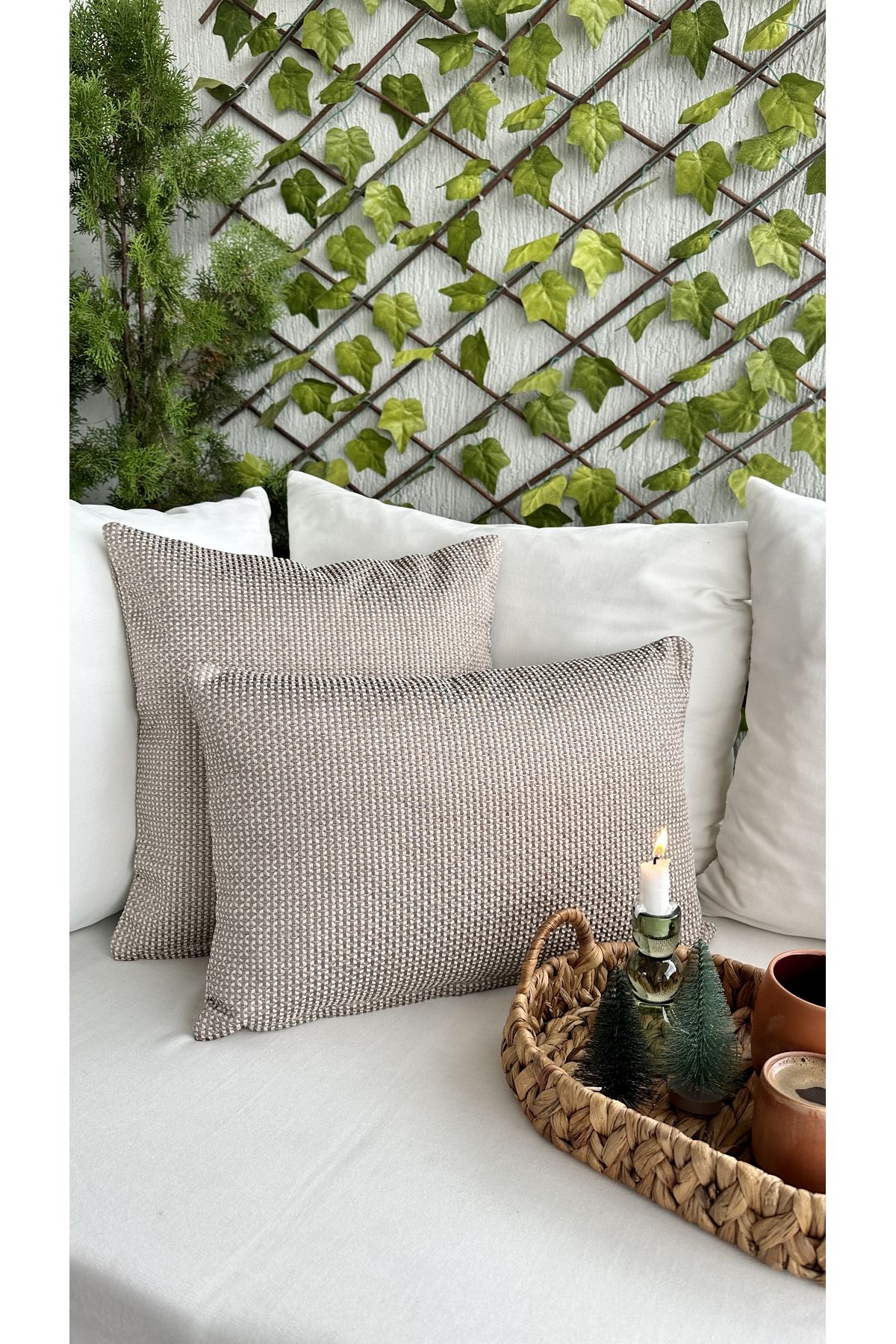 Simli Vizon Salon Kırlent Kılıfı