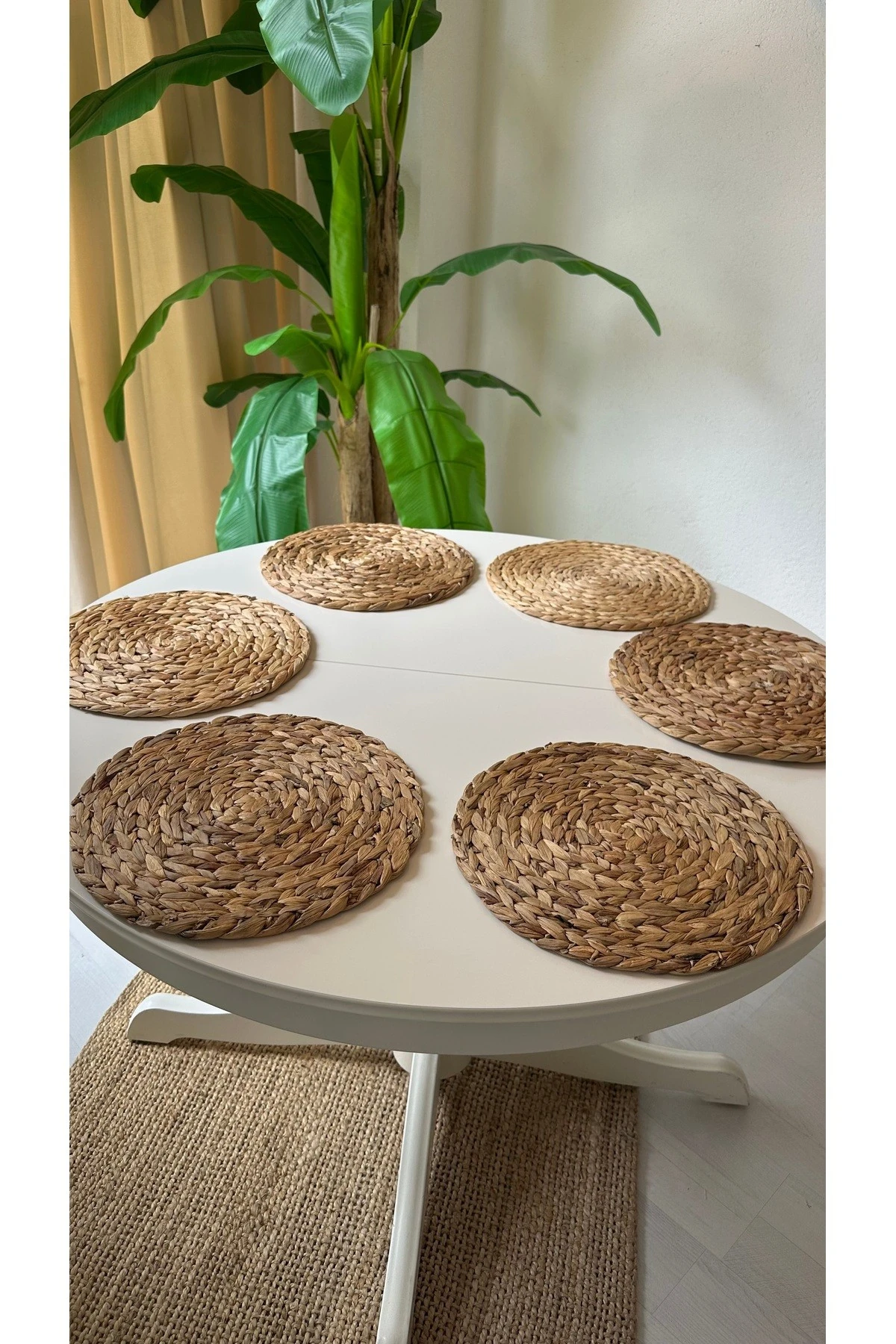 6 Ad Hasır Rattan Amerikan Servis Supla