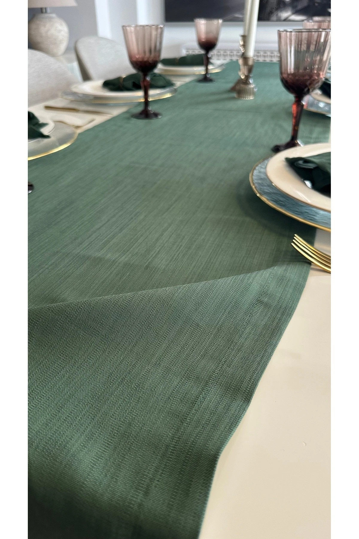 Keten Dokulu Haki Yeşil Dertsiz Runner