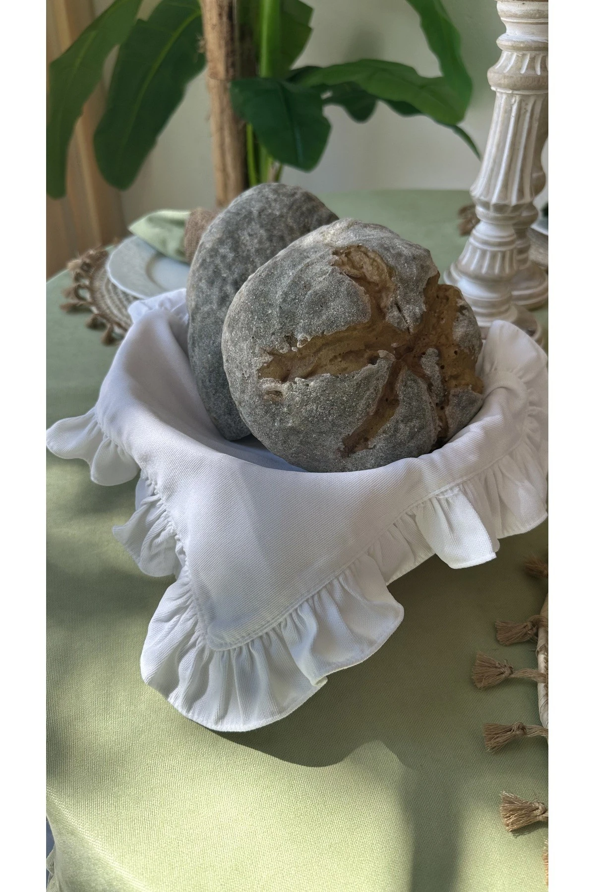 Fırfırlı Peçete Sunum Peçetesi Sepet Örtüsü