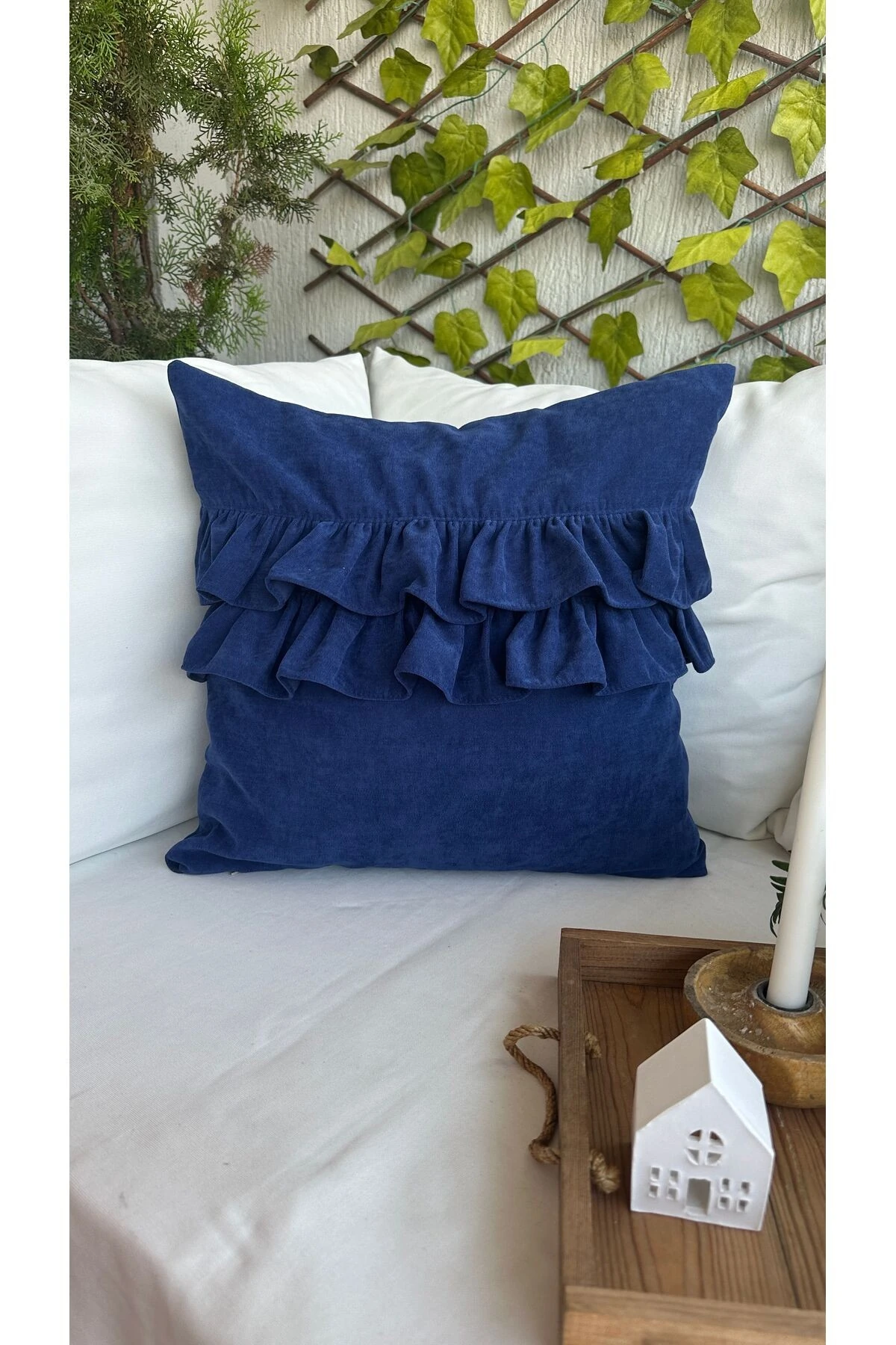 Tasarım Model Fırfırlı Kırlent Kılıfı