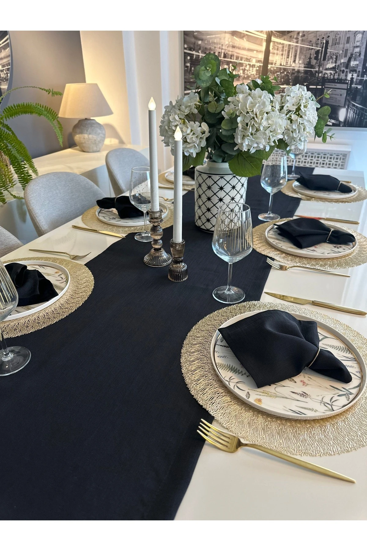 Keten Dokulu Dertsiz Runner Düz Model 1