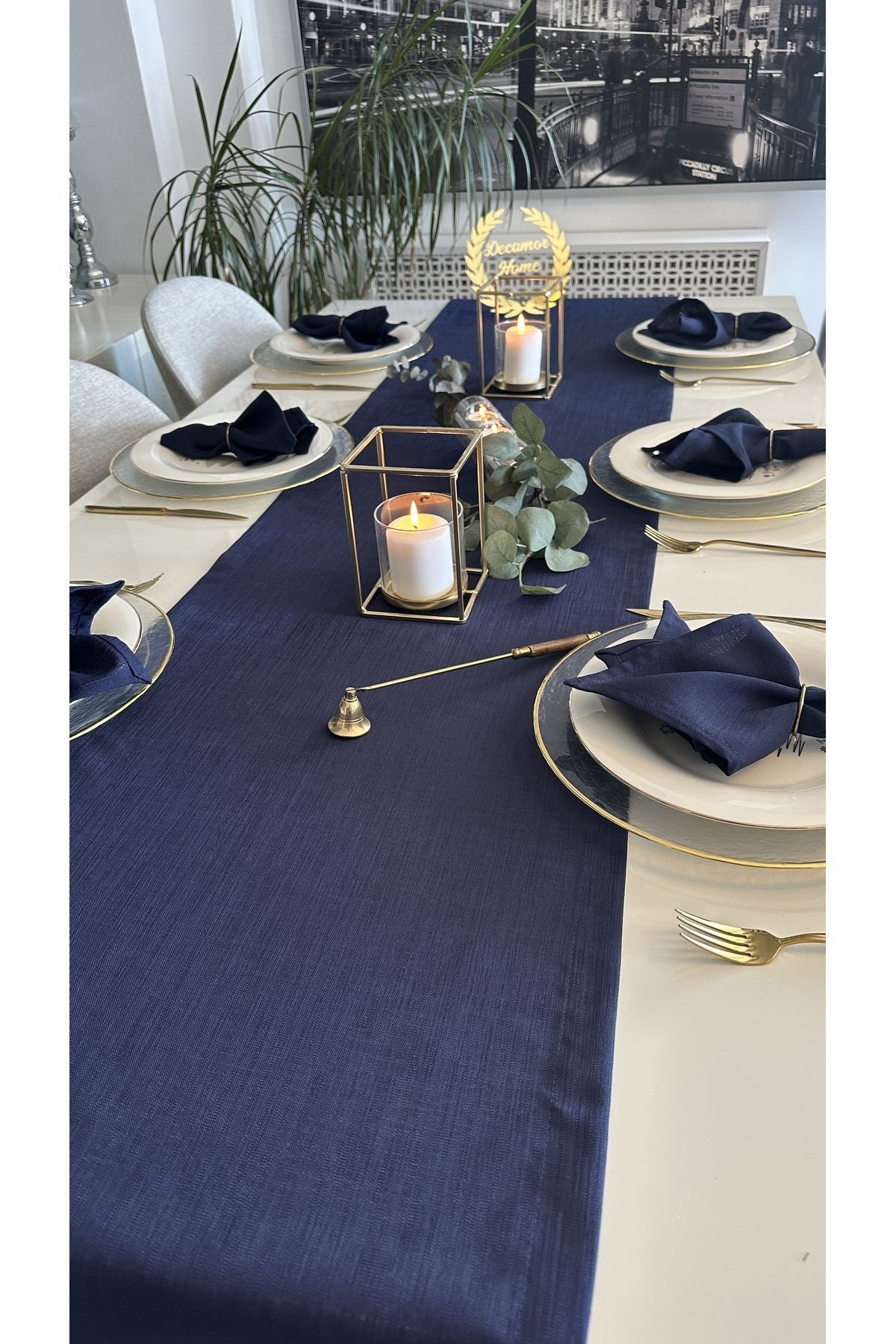 Keten Dokulu Lacivert Runner