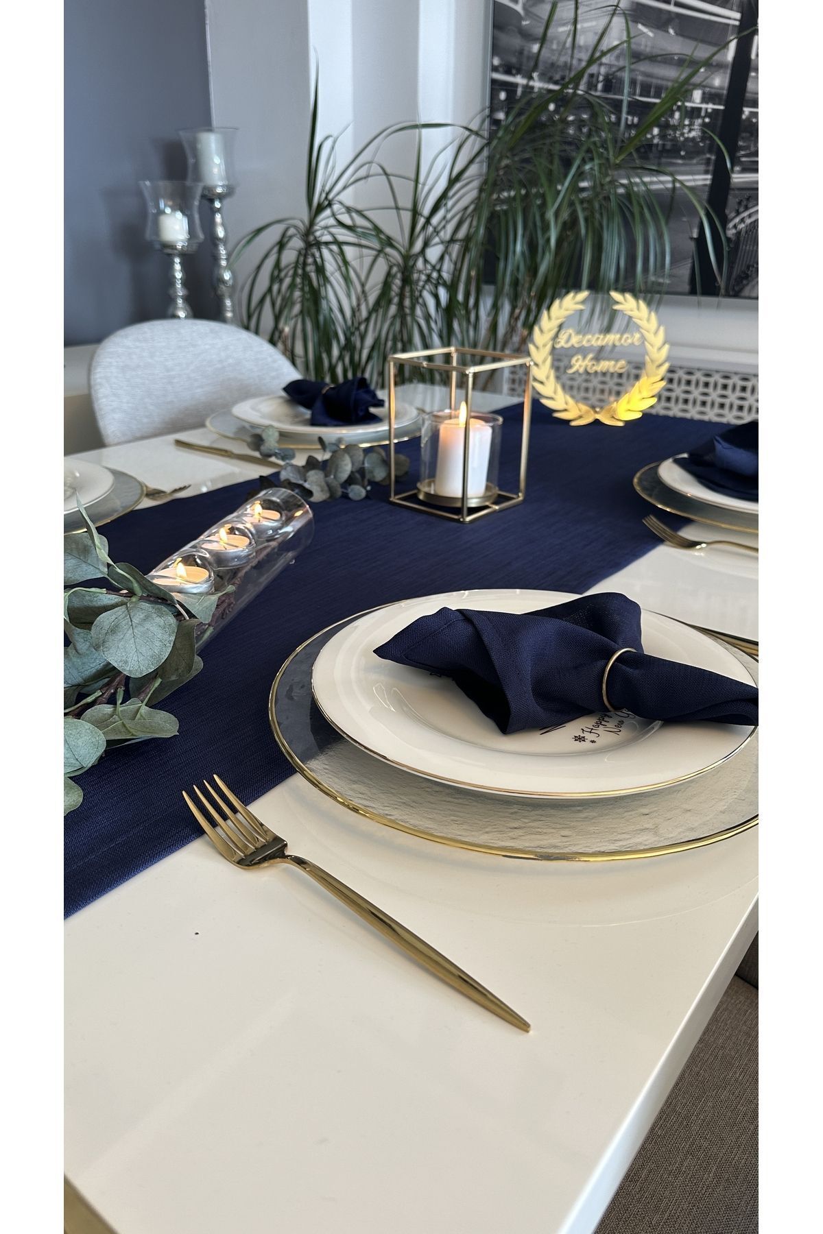 Keten Dokulu Lacivert Runner