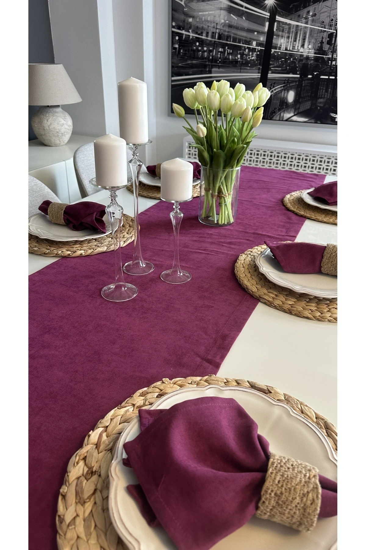 Kadife Dokulu Dertsiz, Leke Tutmaz Düz Model Runner - 5