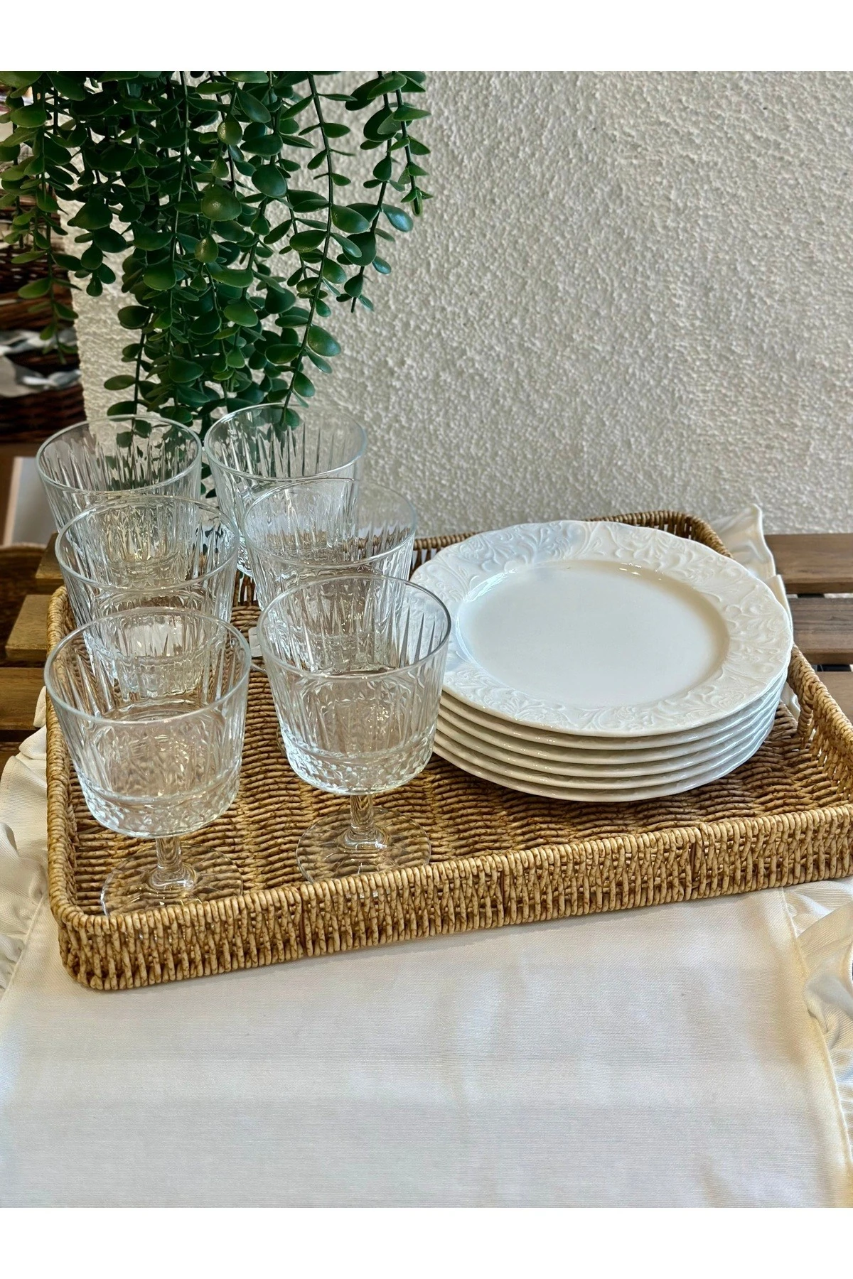 Rattan Büyük Boy Tepsi