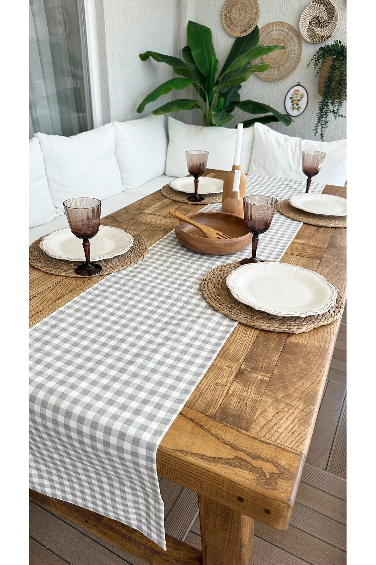 Leke Tutmaz Sıvı Geçirmez Pötikareli Runner - 5