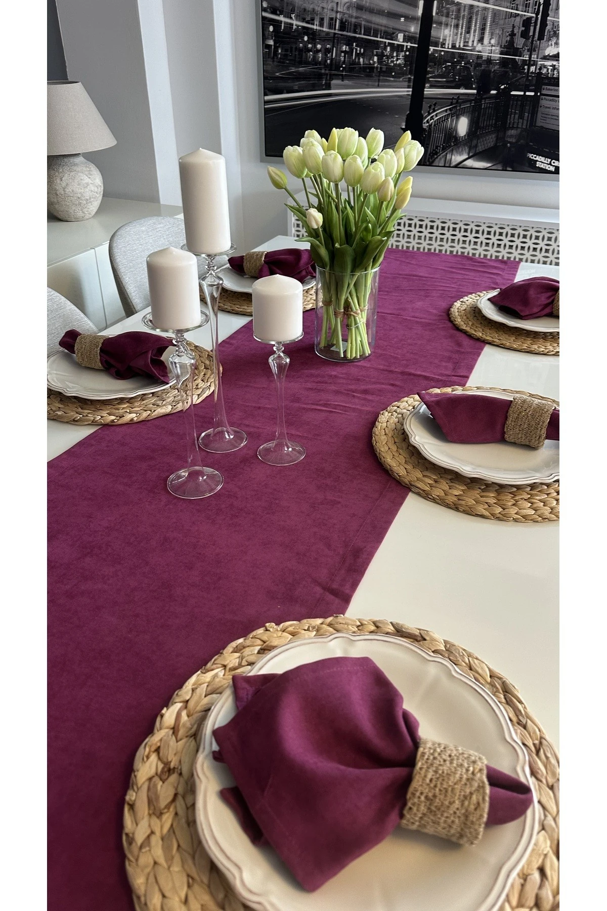 Kadife Dokulu Dertsiz, Leke Tutmaz Düz Model Runner - 5