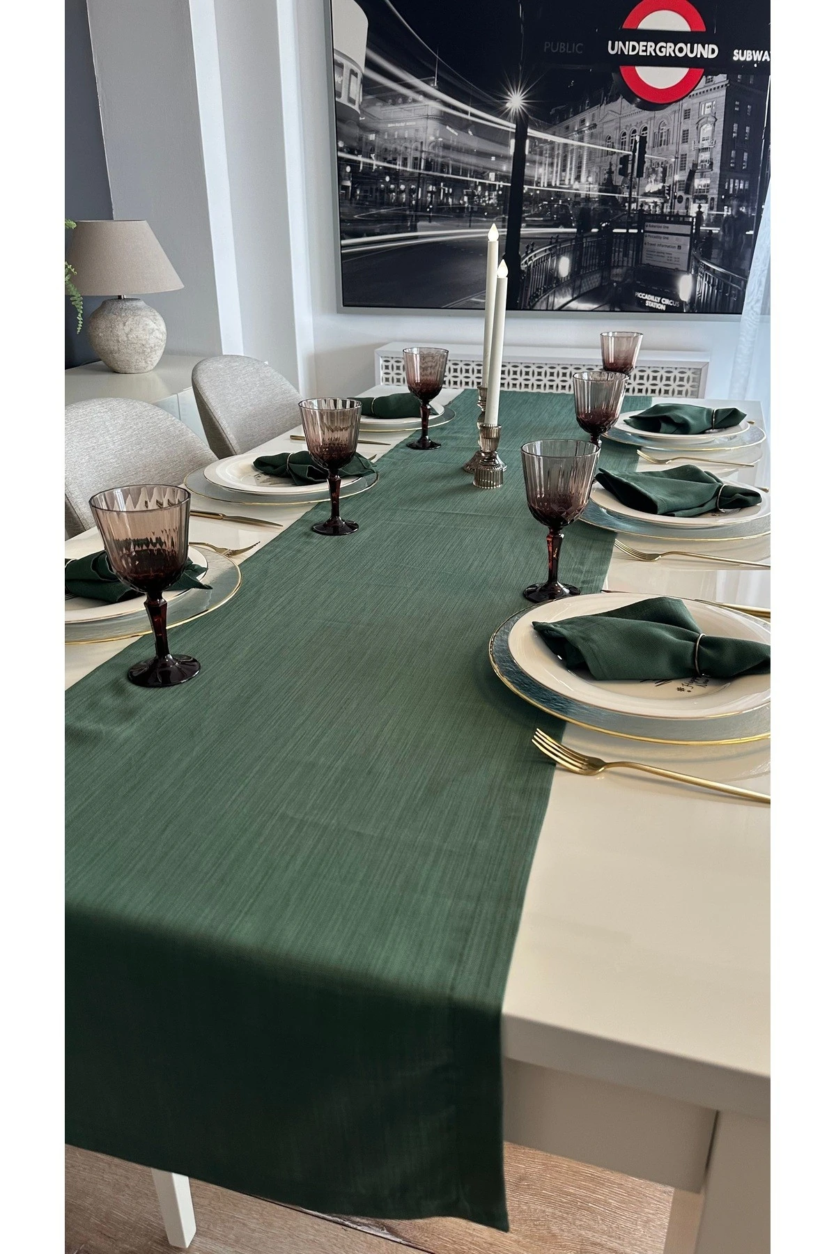 Keten Dokulu Haki Yeşil Dertsiz Runner