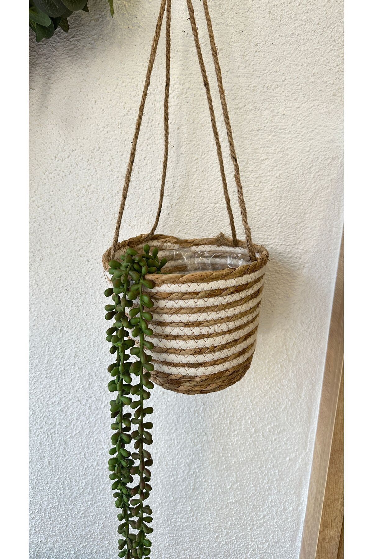 Hasır Askılı Saksı Askılı Sepet