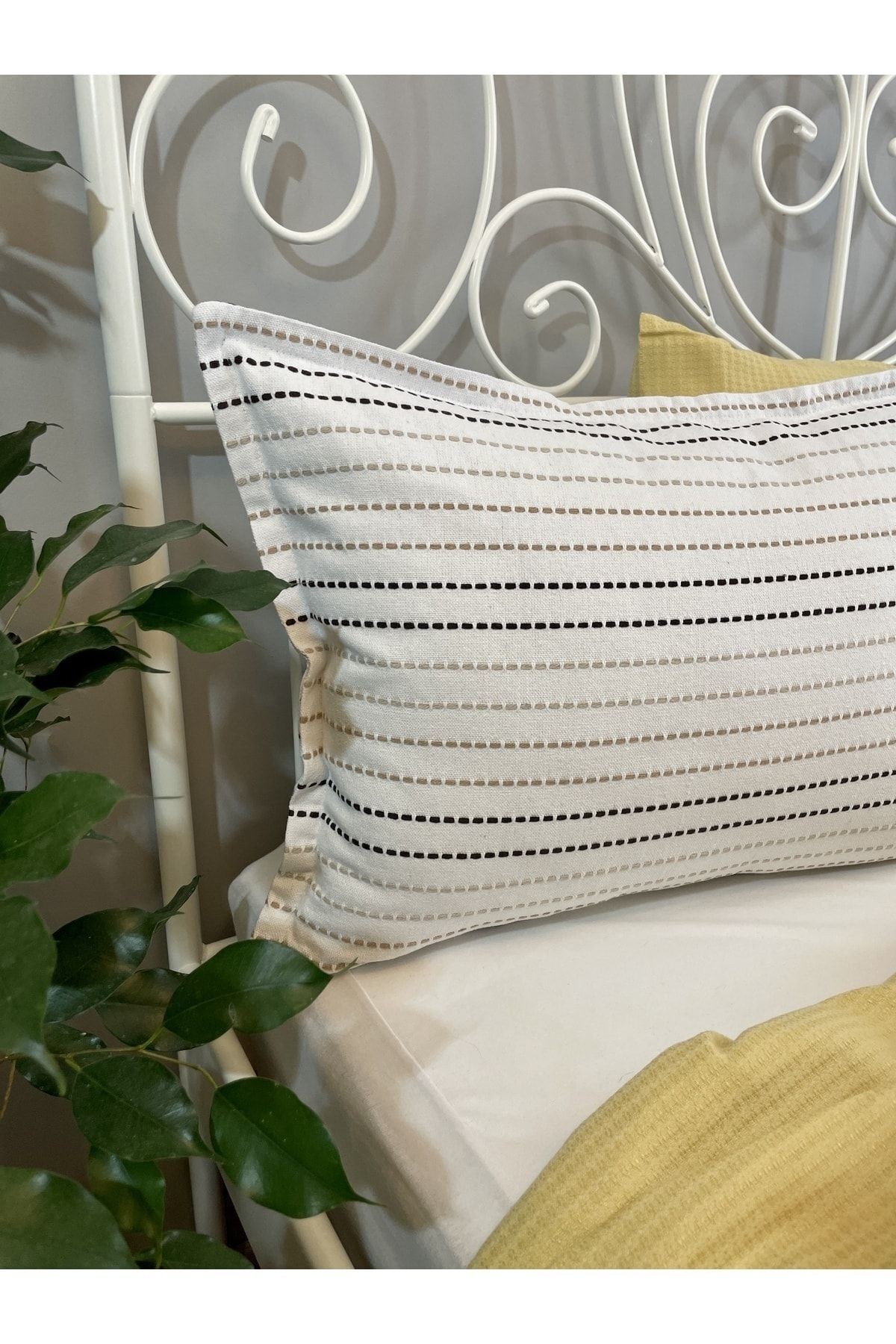 Linea Bej Yatak Örtüsü Pike Takımı Set Çift Kişilik