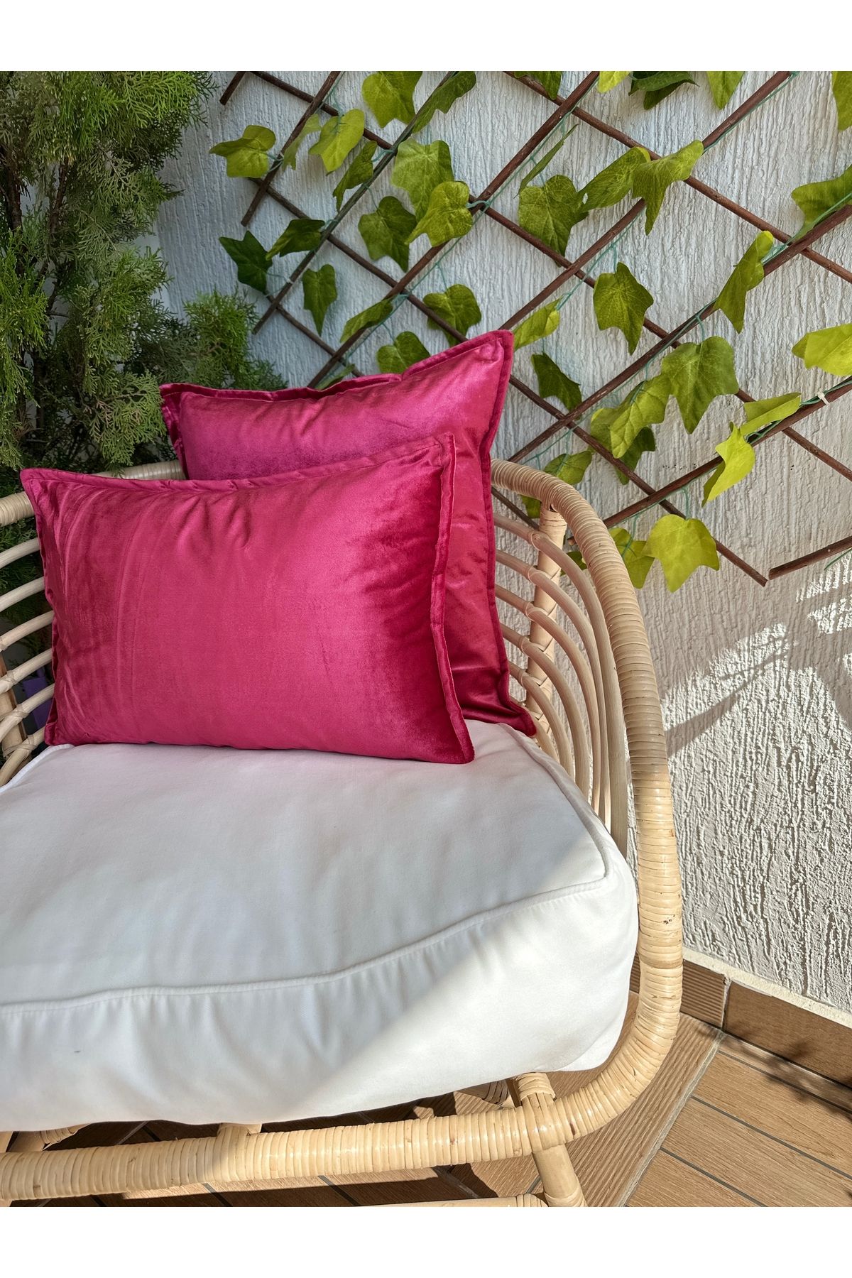 İthal Kadife Düz Kırlent Kılıfı