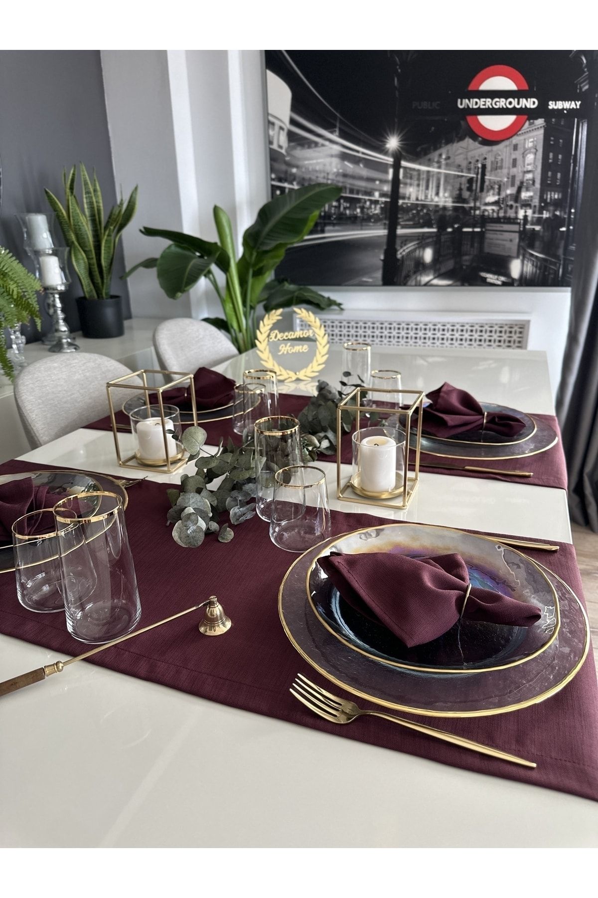 Keten Dokulu Mürdüm Kısa Runner