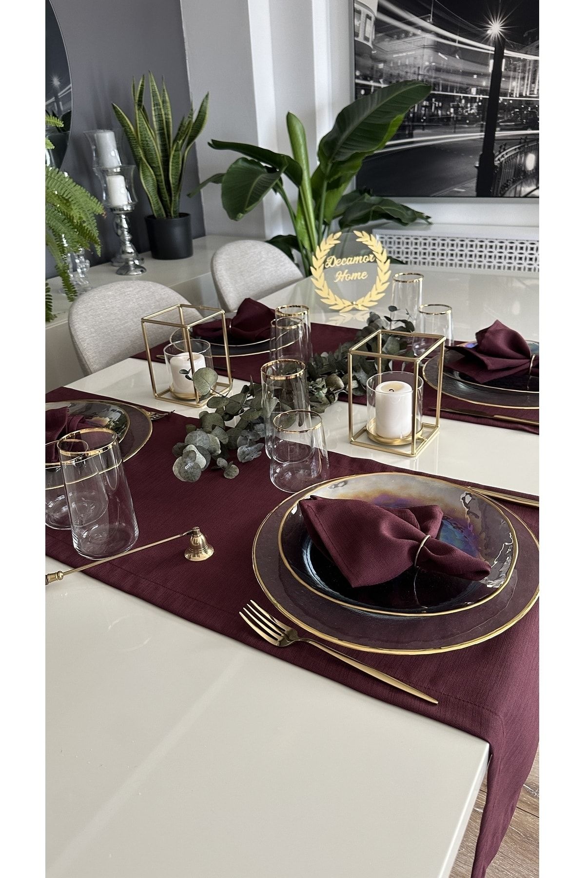 Keten Dokulu Mürdüm Kısa Runner