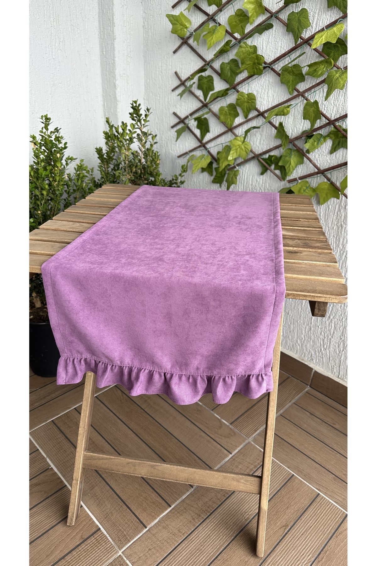 Eflatun - Mor Fırfırlı Vintage Runner