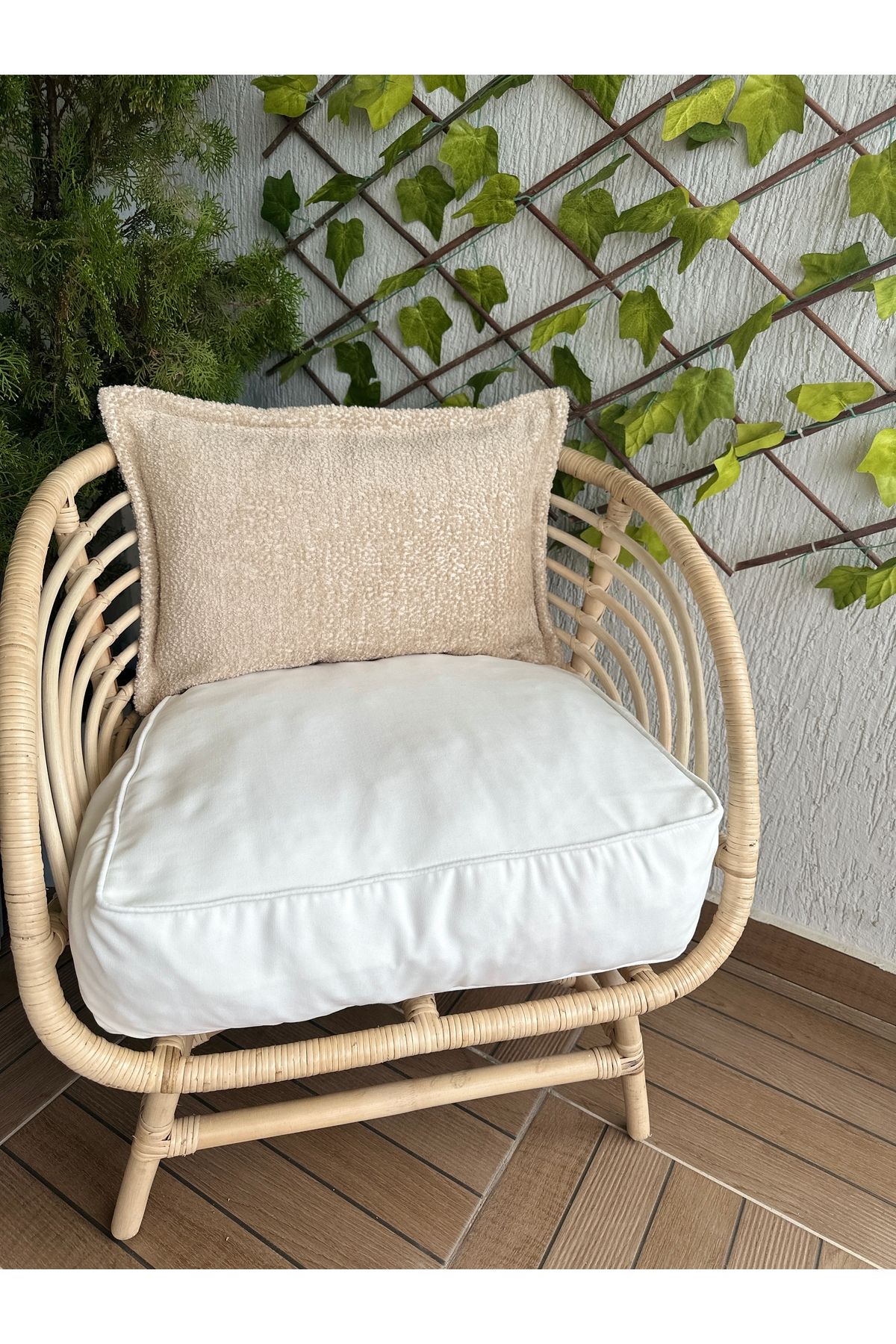 Soft Bej Bohem Kırlent Kılıfı