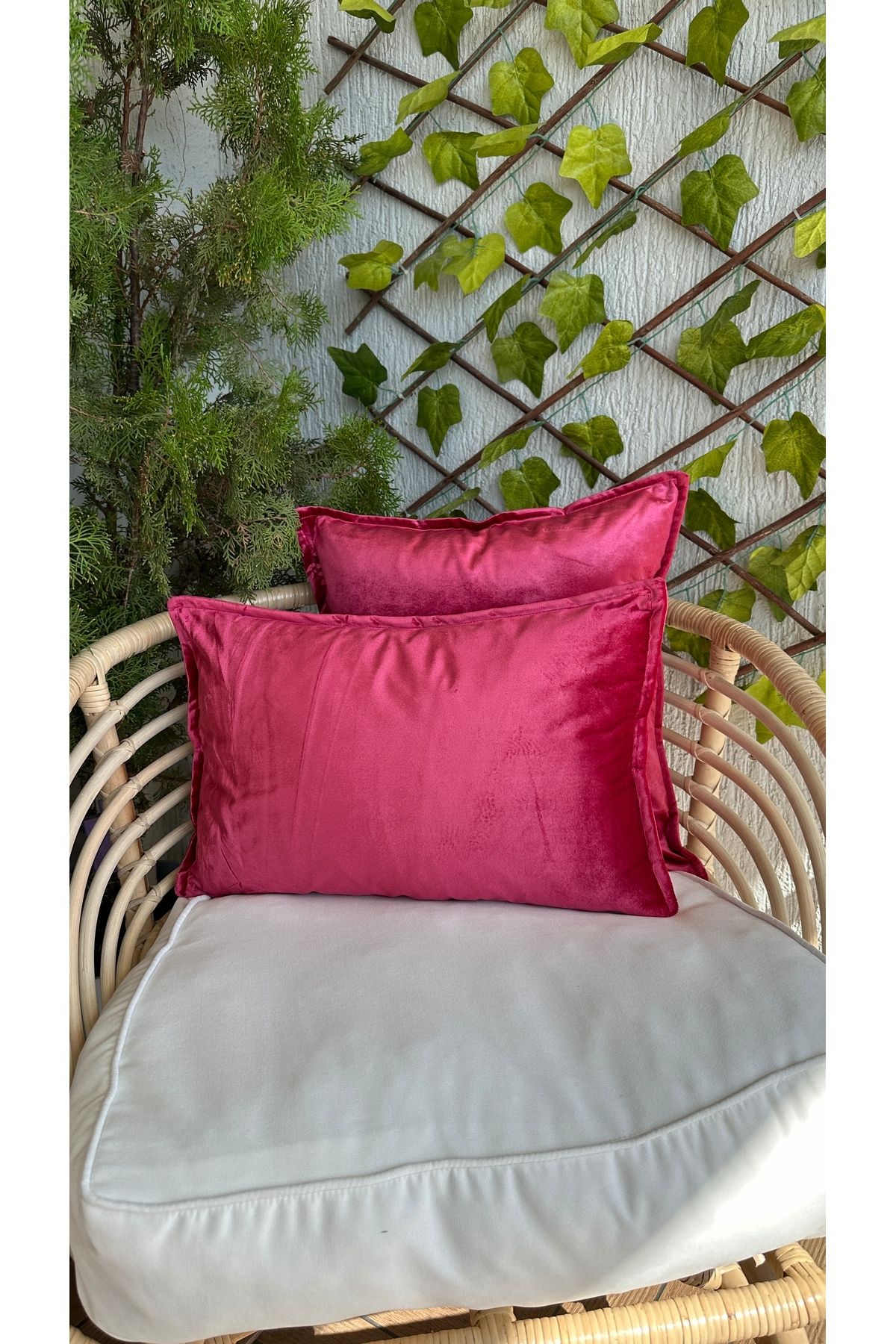 İthal Kadife Düz Kırlent Kılıfı