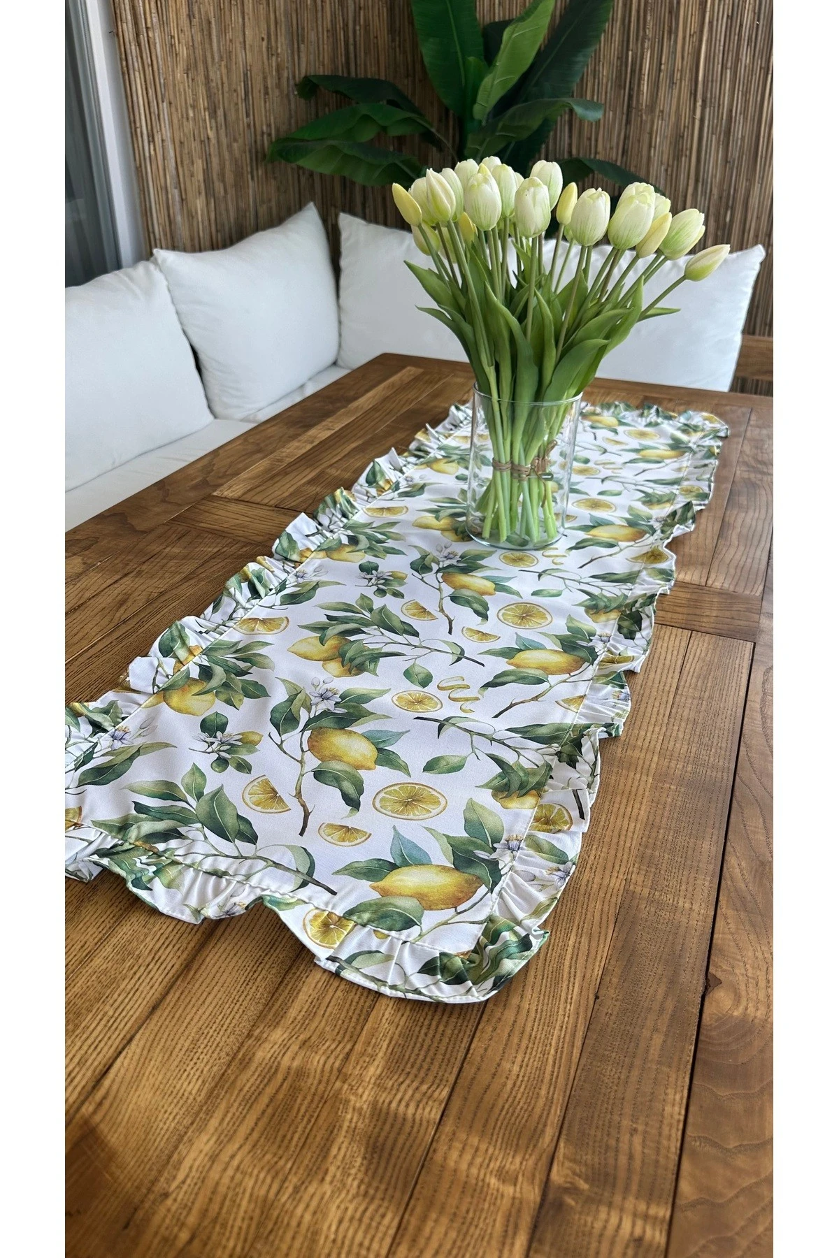 Desenli Tam Fırfırlı Runner Su İtici Özellikli